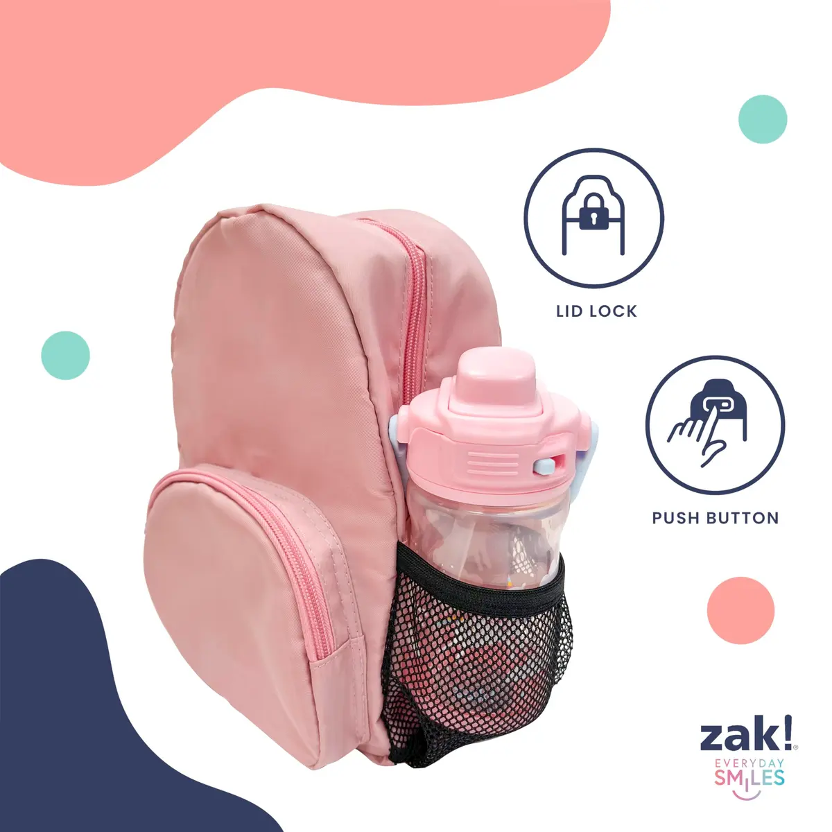 Zak Designs Bluey Beacon Kids Water Bottle 12oz | Leak-Proof, Durable Plastic, Liquid Lock Spout - view 5