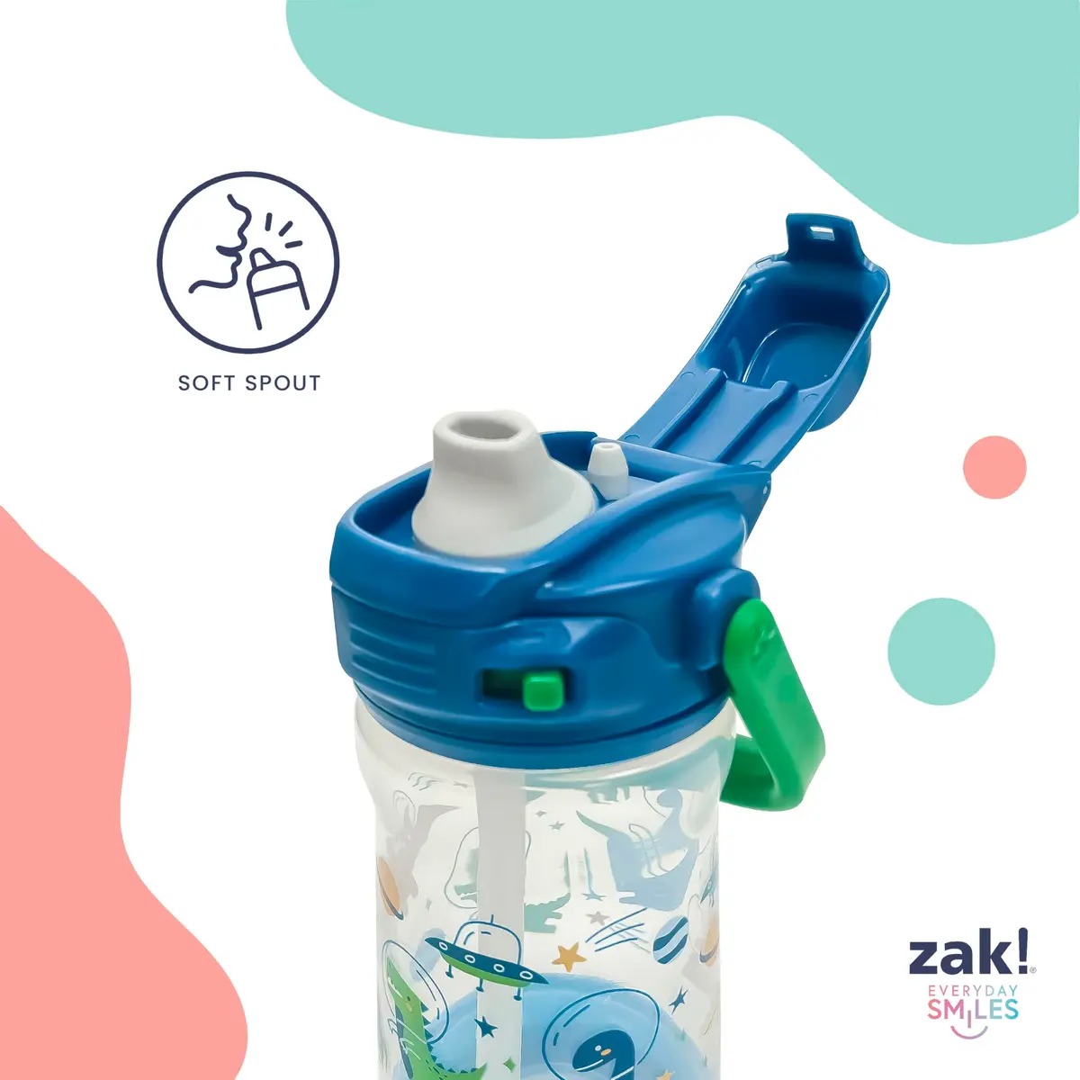 Zak Designs Bluey Beacon Kids Water Bottle 12oz | Leak-Proof, Durable Plastic, Liquid Lock Spout - view 4
