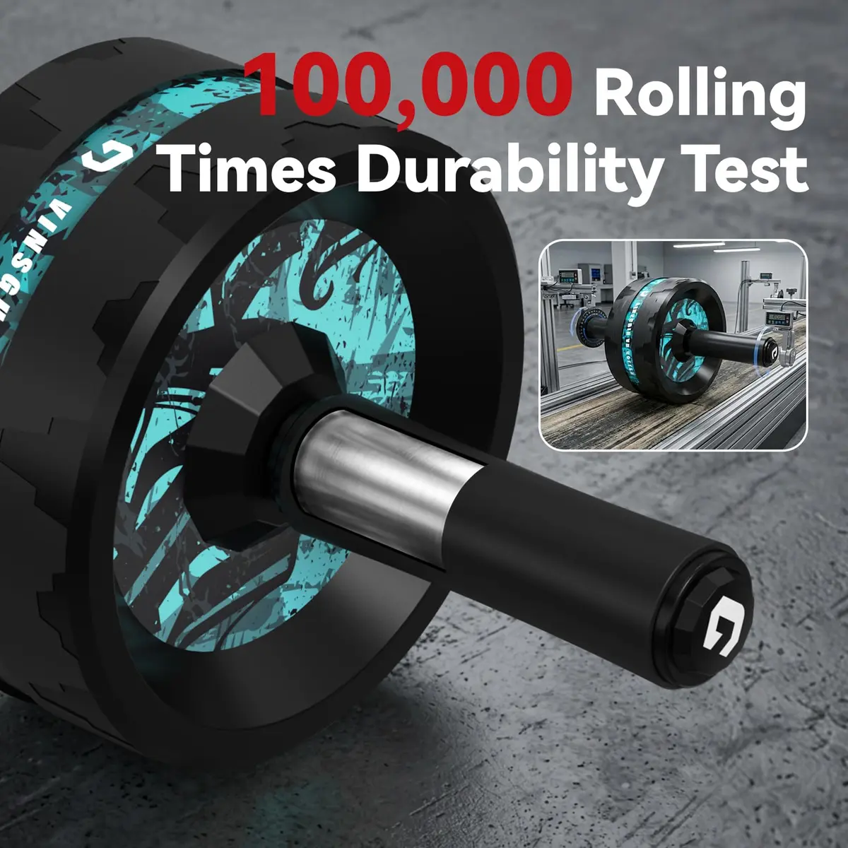 VINSGUIR Ab Roller Wheel for Home Gym, Core & Abs Workout with Knee Pad Set | Supports Up to 200kg - view 5