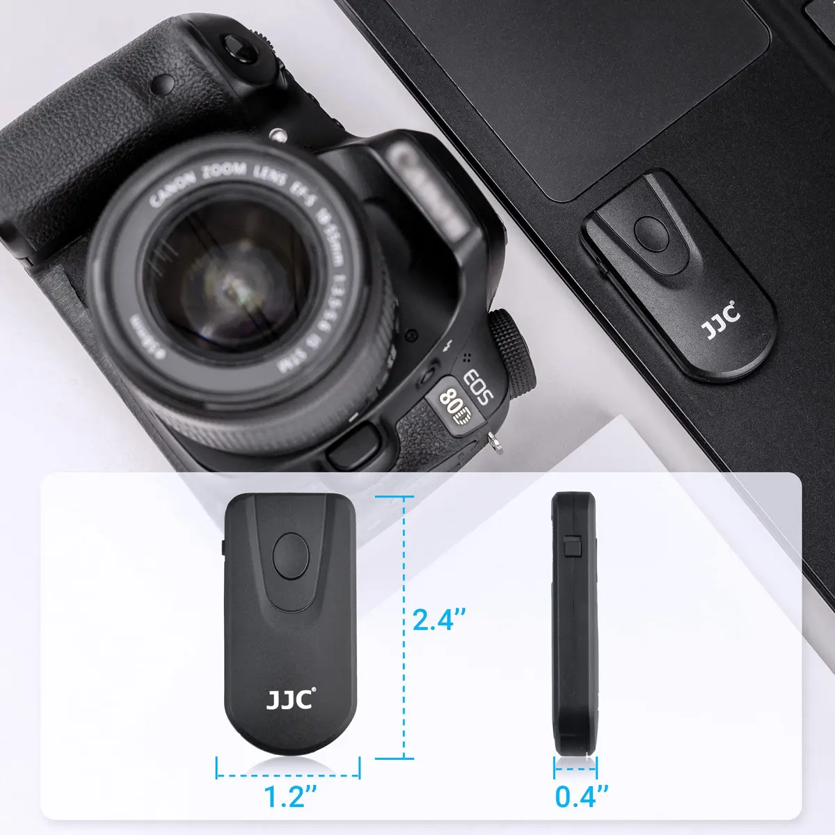 JJC Wireless Infrared Shutter Release Remote for Canon | Replaces RC-6 | 6m Range | Compact & Lightweight - view 5