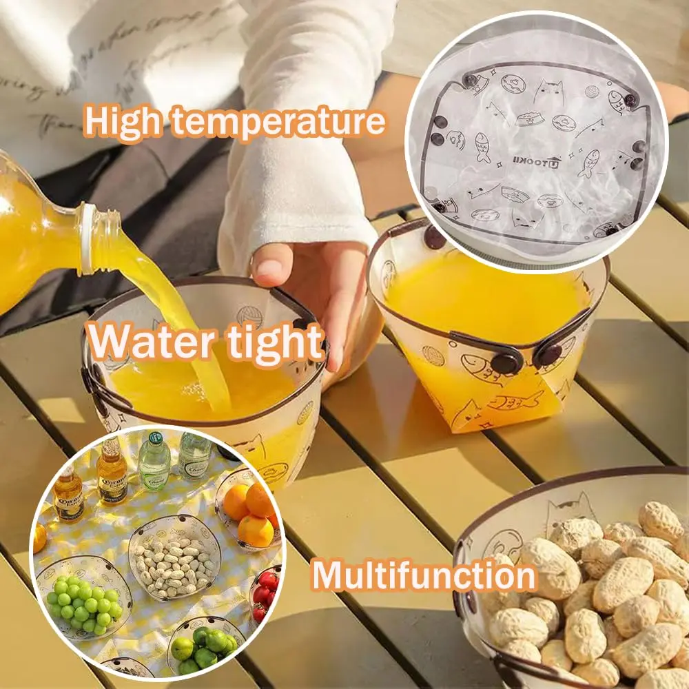 MIUPOO Collapsible Cup Set | Portable Foldable Camping & Picnic Tableware, Food Grade Material, 4 Pieces, 4.7×4.2×3.2 Inches - view 7