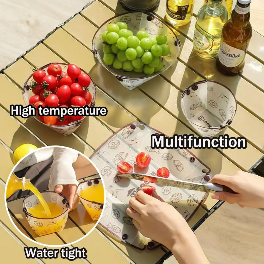 MIUPOO Collapsible Bowl Plate Cup Set | Portable Foldable Camping Tableware, Food Grade Material, 3 Sizes - view 6