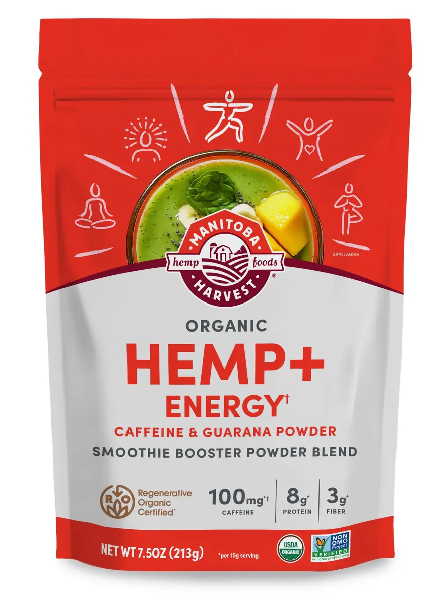 Manitoba Harvest Organic Hemp Energy Smoothie Booster Blend, 7.5 oz | Protein & Fiber Support for Indian Consumers - main product image