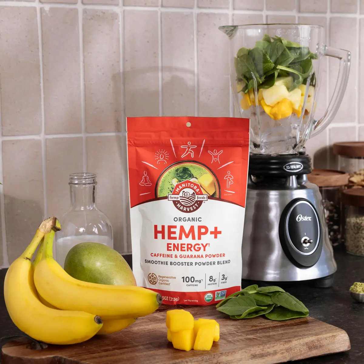 Manitoba Harvest Organic Hemp Energy Smoothie Booster Blend, 7.5 oz | Protein & Fiber Support for Indian Consumers - view 2