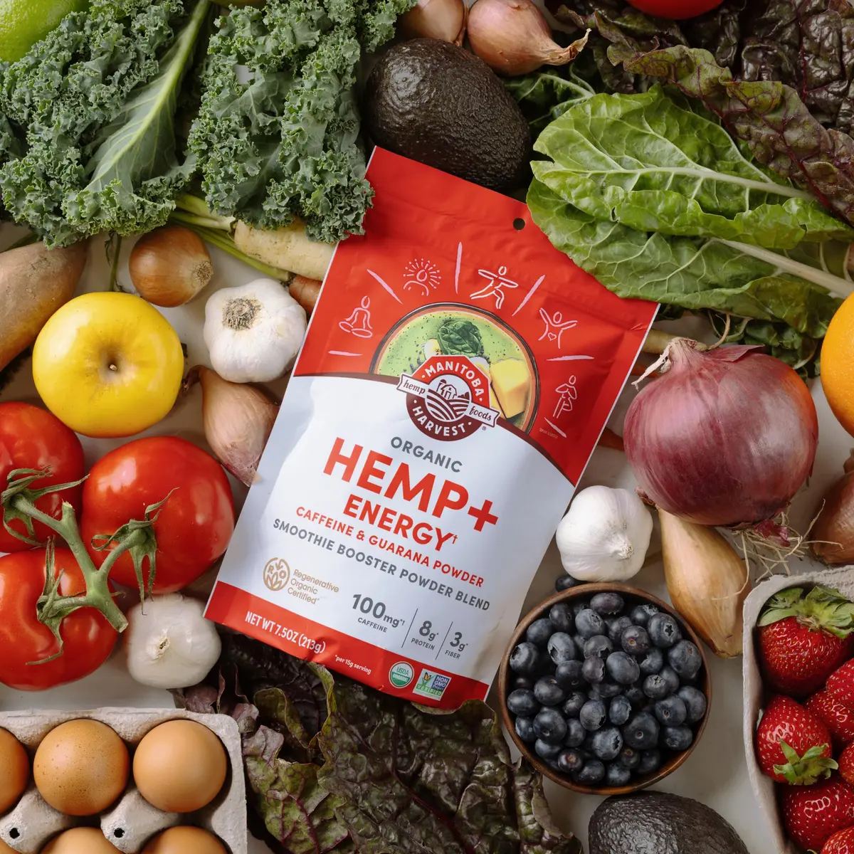 Manitoba Harvest Organic Hemp Energy Smoothie Booster Blend, 7.5 oz | Protein & Fiber Support for Indian Consumers - view 3