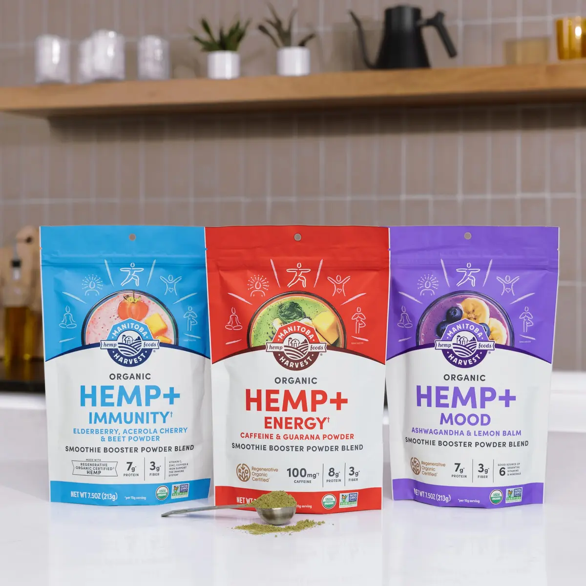 Manitoba Harvest Organic Hemp Energy Smoothie Booster Blend, 7.5 oz | Protein & Fiber Support for Indian Consumers - view 4