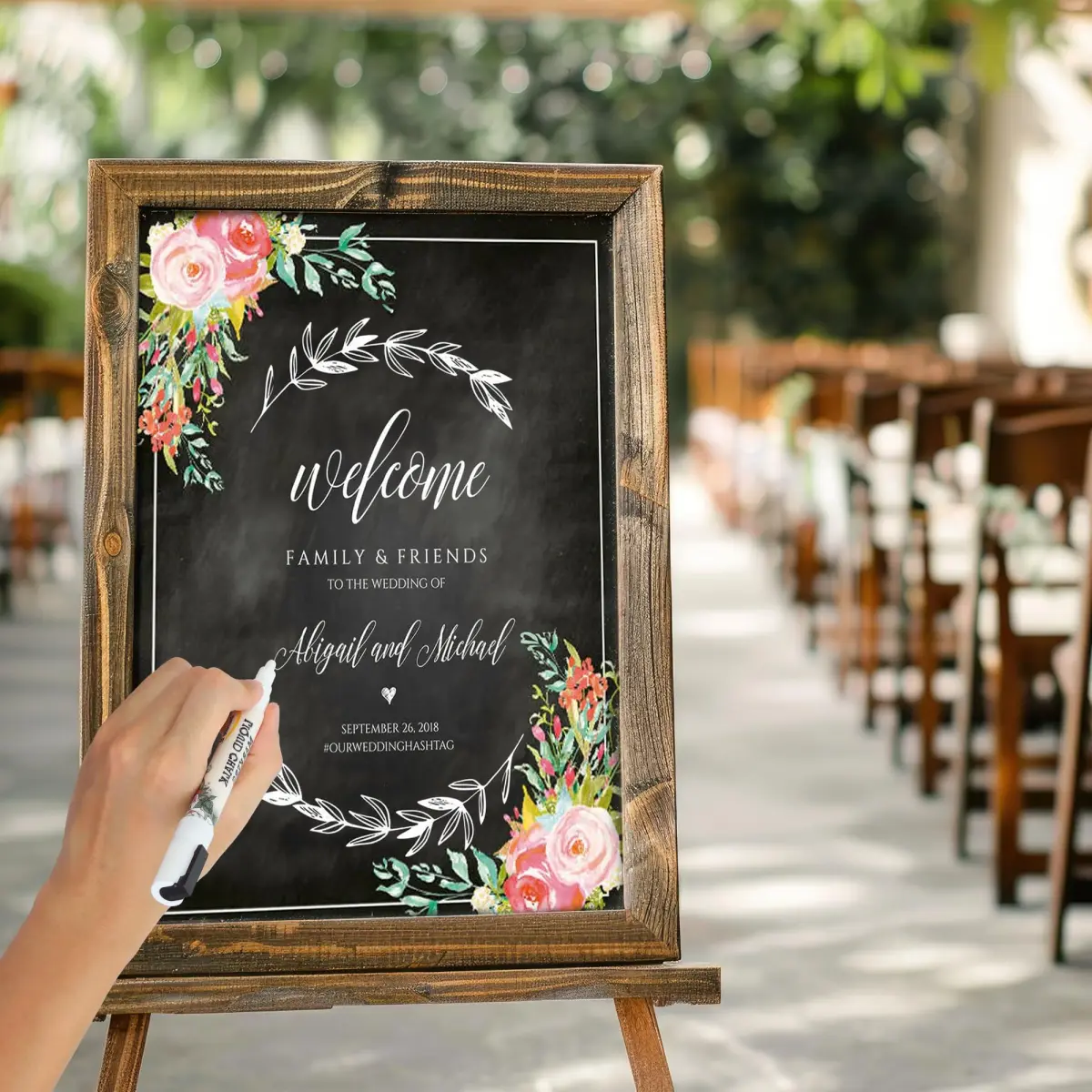 Bandle B. Wedding Edition Liquid Chalk Markers 8-Pack | Non-Toxic & Erasable for Special Events - view 5