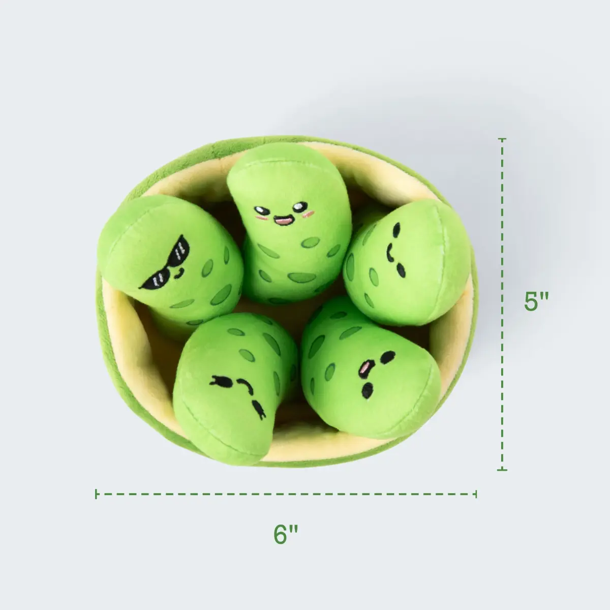 Relatable Emotional Support Pickles Plush Set | 5 Plushies with Carrying Basket - view 4