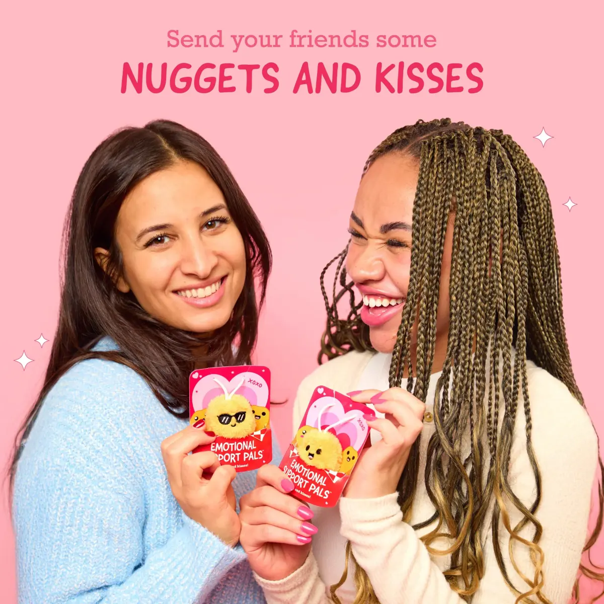 Relatable Emotional Support V-Day Nugget Cards 10 Plushies (4.5 x 2.6 in) | Cartoon Theme - view 2