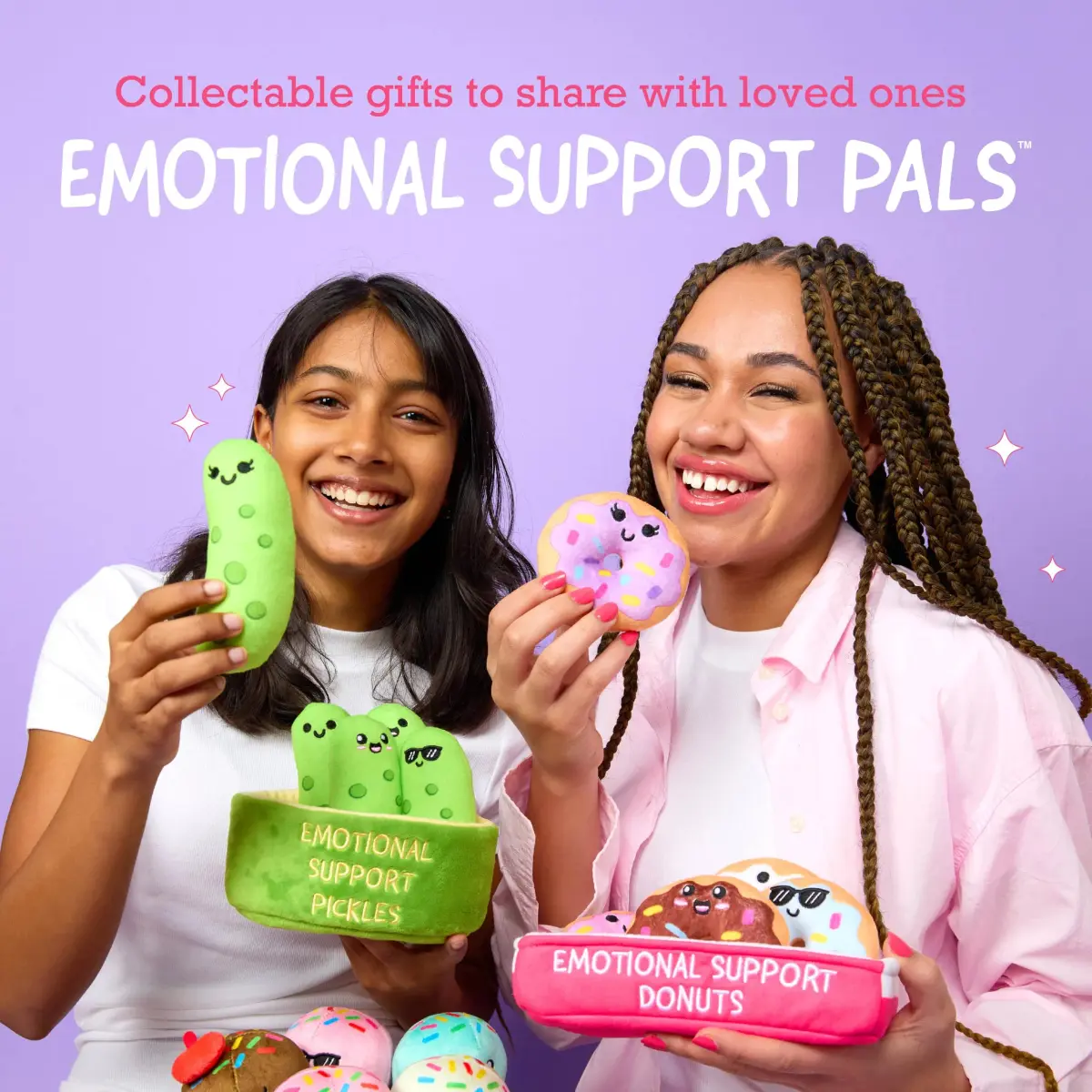 Relatable Emotional Support V-Day Nugget Cards 10 Plushies (4.5 x 2.6 in) | Cartoon Theme - view 3