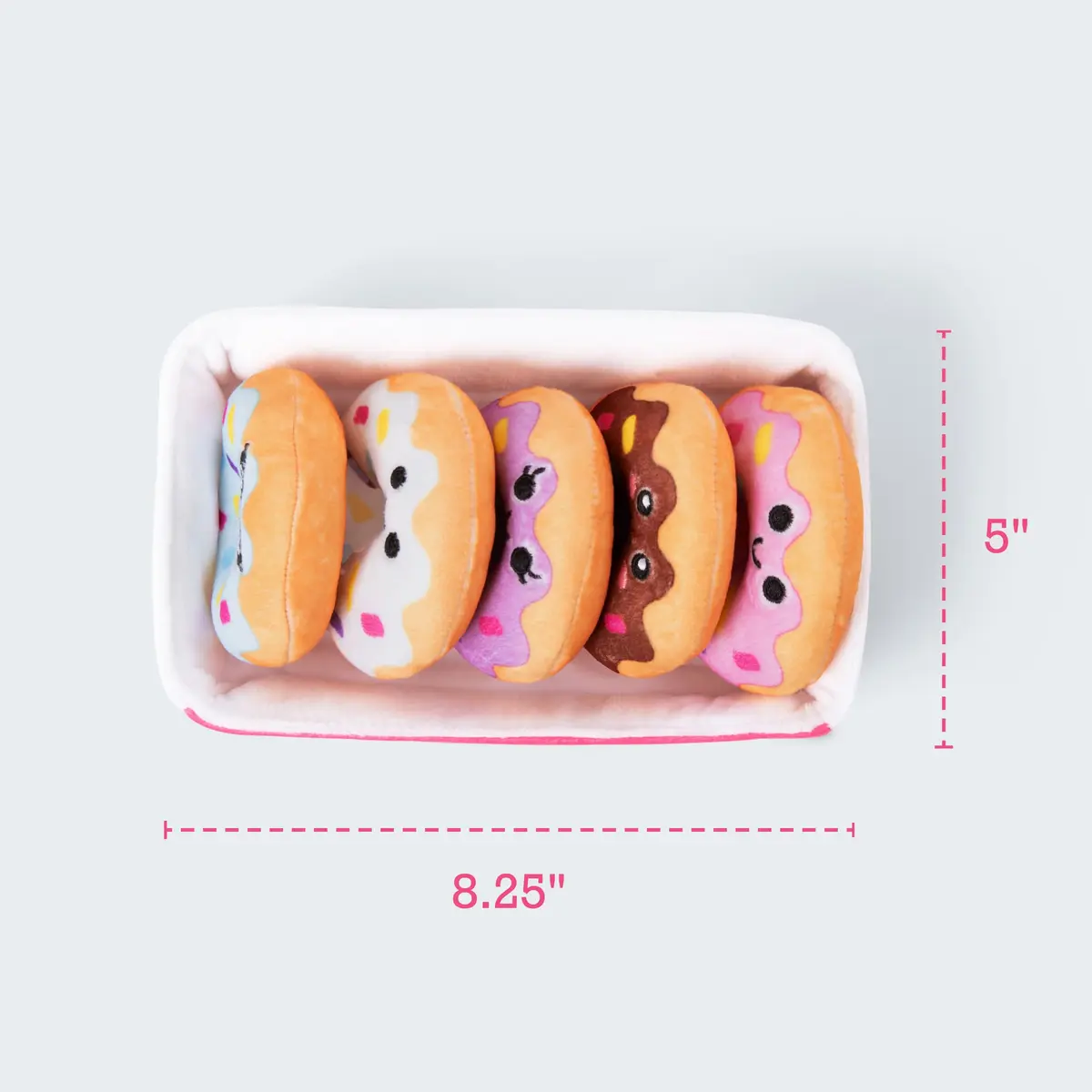 WHAT DO YOU MEME? Emotional Support Donuts Plush Set 5 Plushies with Carrying Basket | Fun Gifts for All Ages - view 4