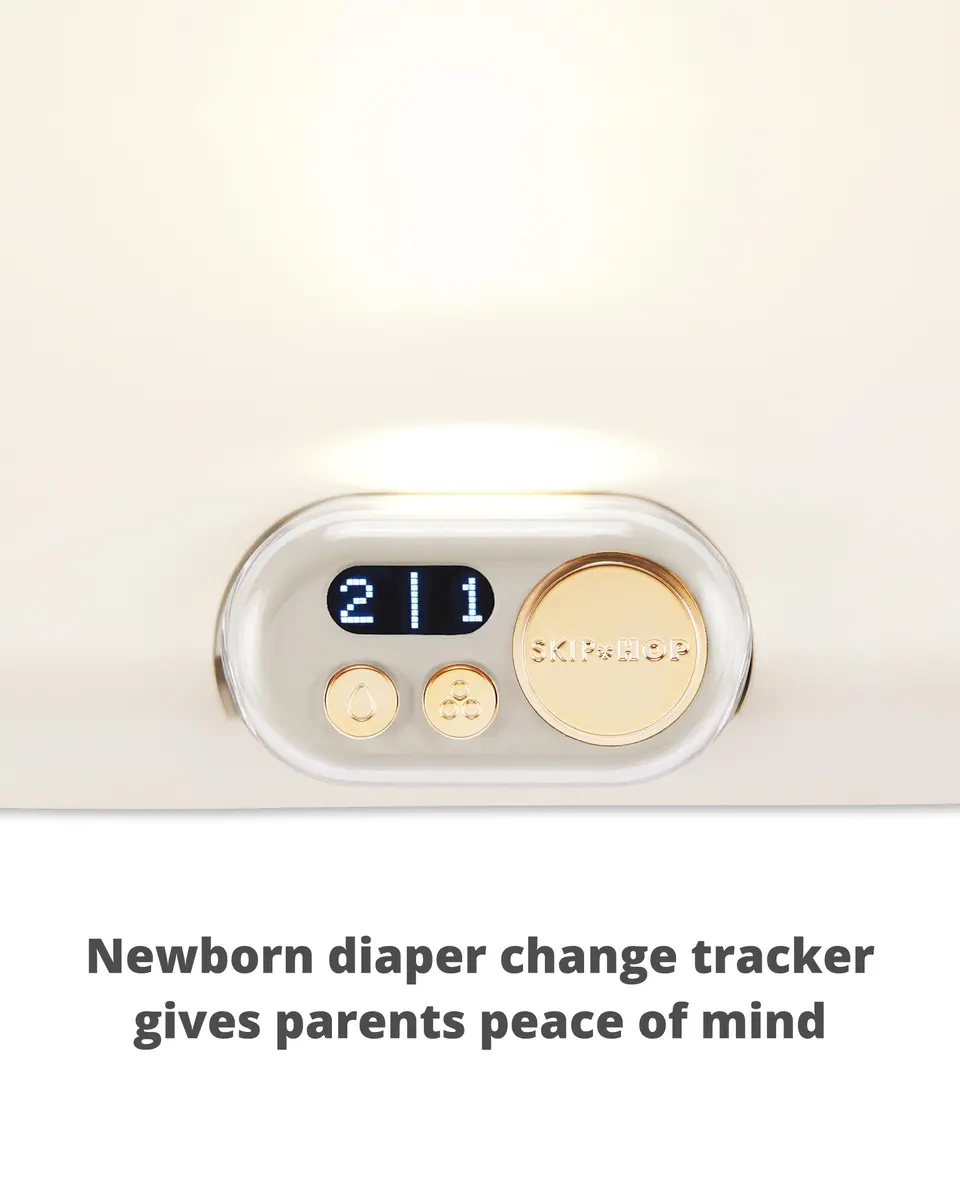 Skip Hop Baby Changing Pad Nursery Style Light-Up & Diaper Change Tracker 31.5L x 16W x 2.6H in | Cushioned & Wipeable - view 4