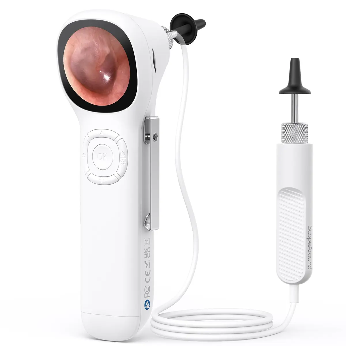 ScopeAround Otoscope with Light | HD Screen, No App Needed, Family Ear Camera - main product image