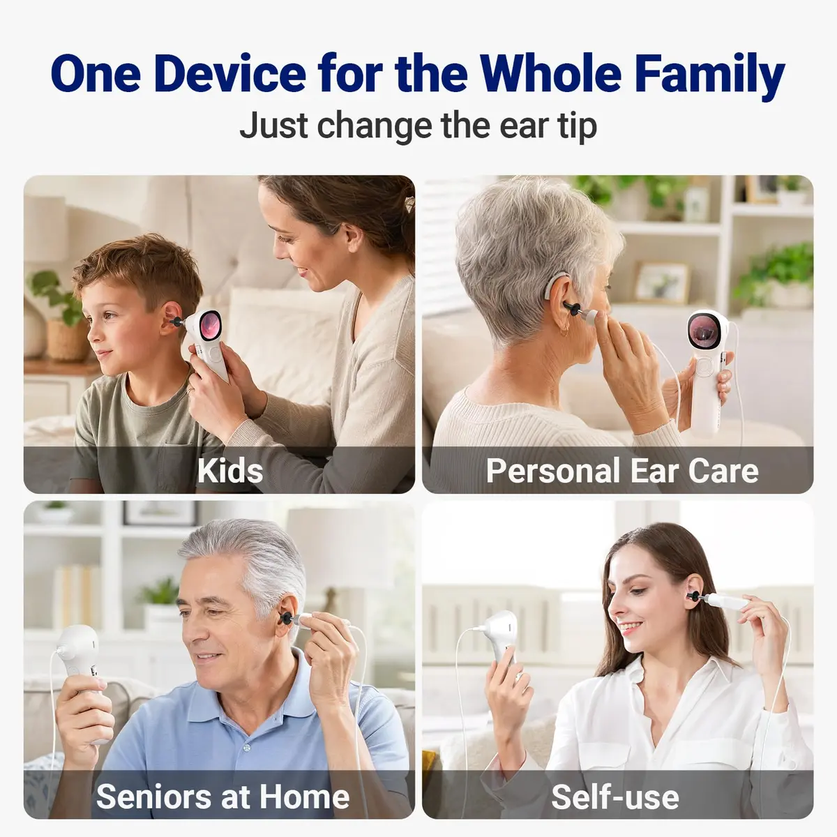 ScopeAround Otoscope with Light | HD Screen, No App Needed, Family Ear Camera - view 4