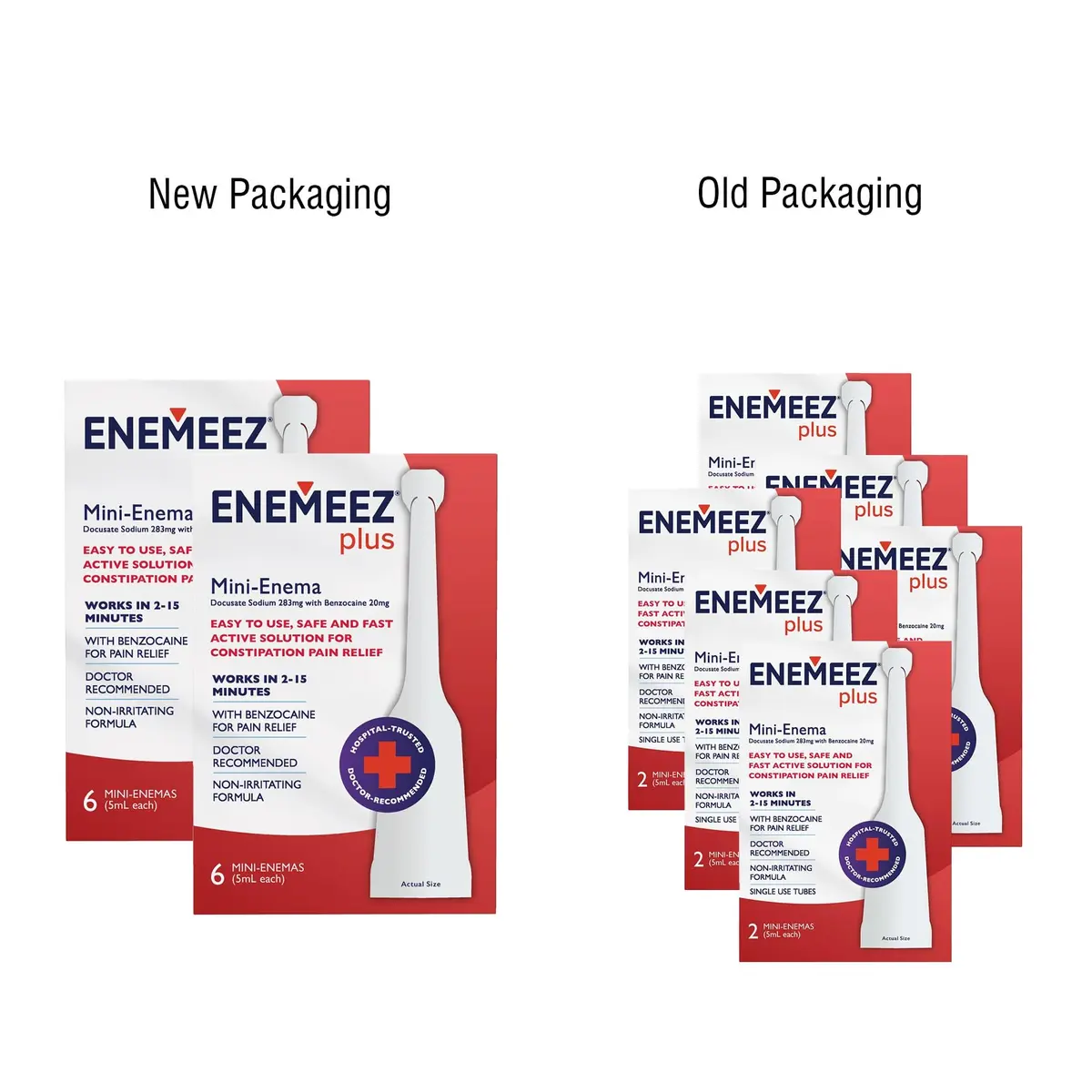 Enemeez Plus Mini Enemas Constipation Relief 5ml | Fast-Acting Stool Softener with Benzocaine - view 7