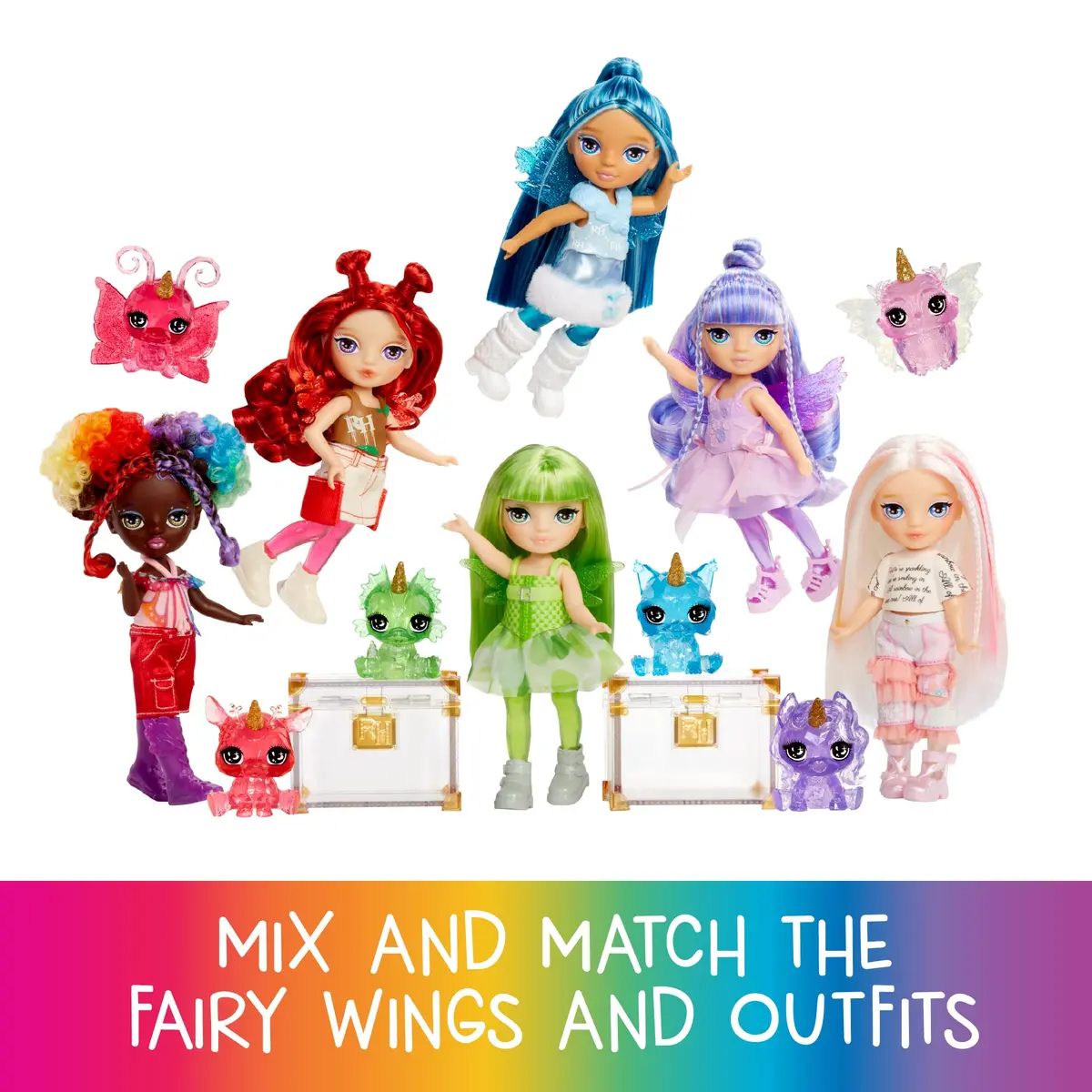 Rainbow High Littles Opal Fairy Doll 5.5" (14cm) with Fantasy Owl Pet & Wings | Kids Gift 4+ - view 6