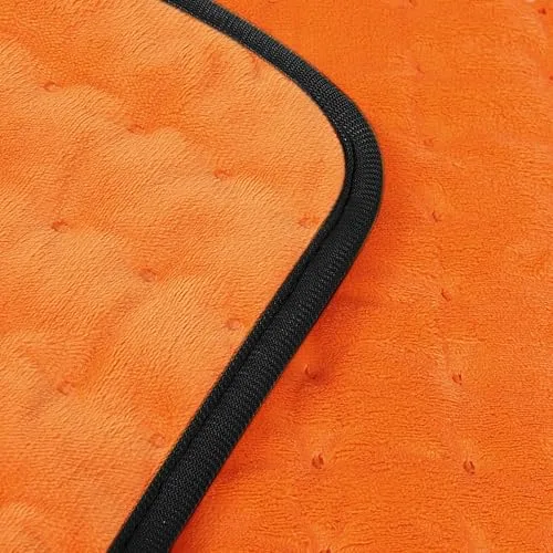Deepsoon Orange Black Electric Heating Pad 33x17 Inch | Targeted Pain Relief with Auto Shut-Off - main product image
