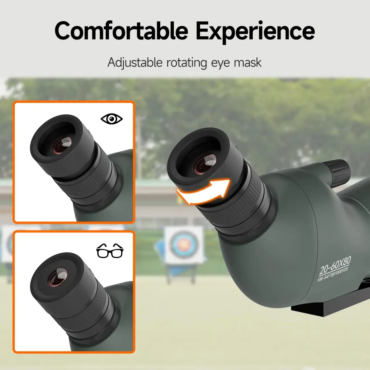 SVBONY SV28 Spotting Scope 20-60x80mm | FMC Coating, Long Range, with Phone Adapter & Tripod - view 6