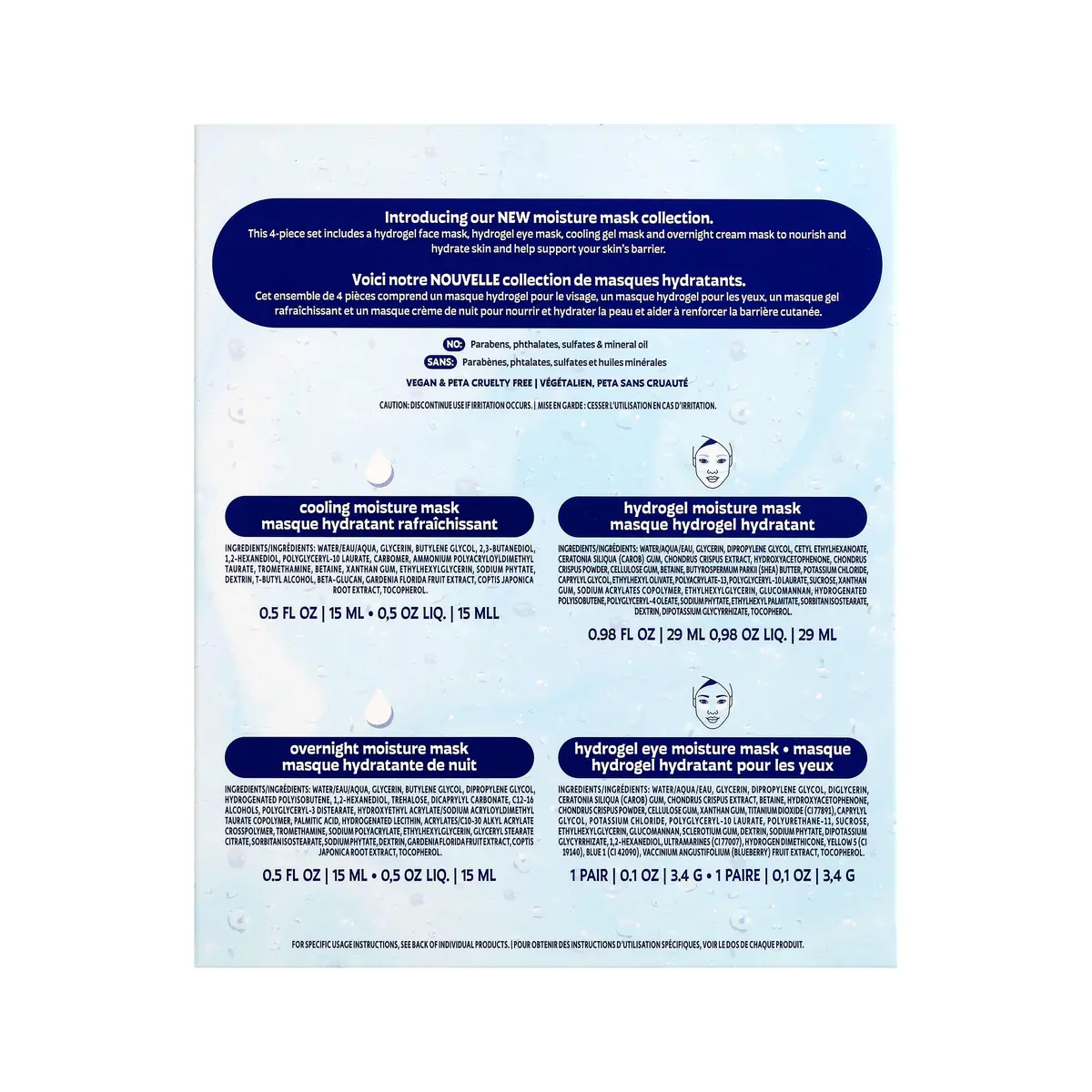 Freeman 4 Piece Moisture Mask Face Set, Hydrating Face Masks | Hydrate & Refresh Skin - view 9