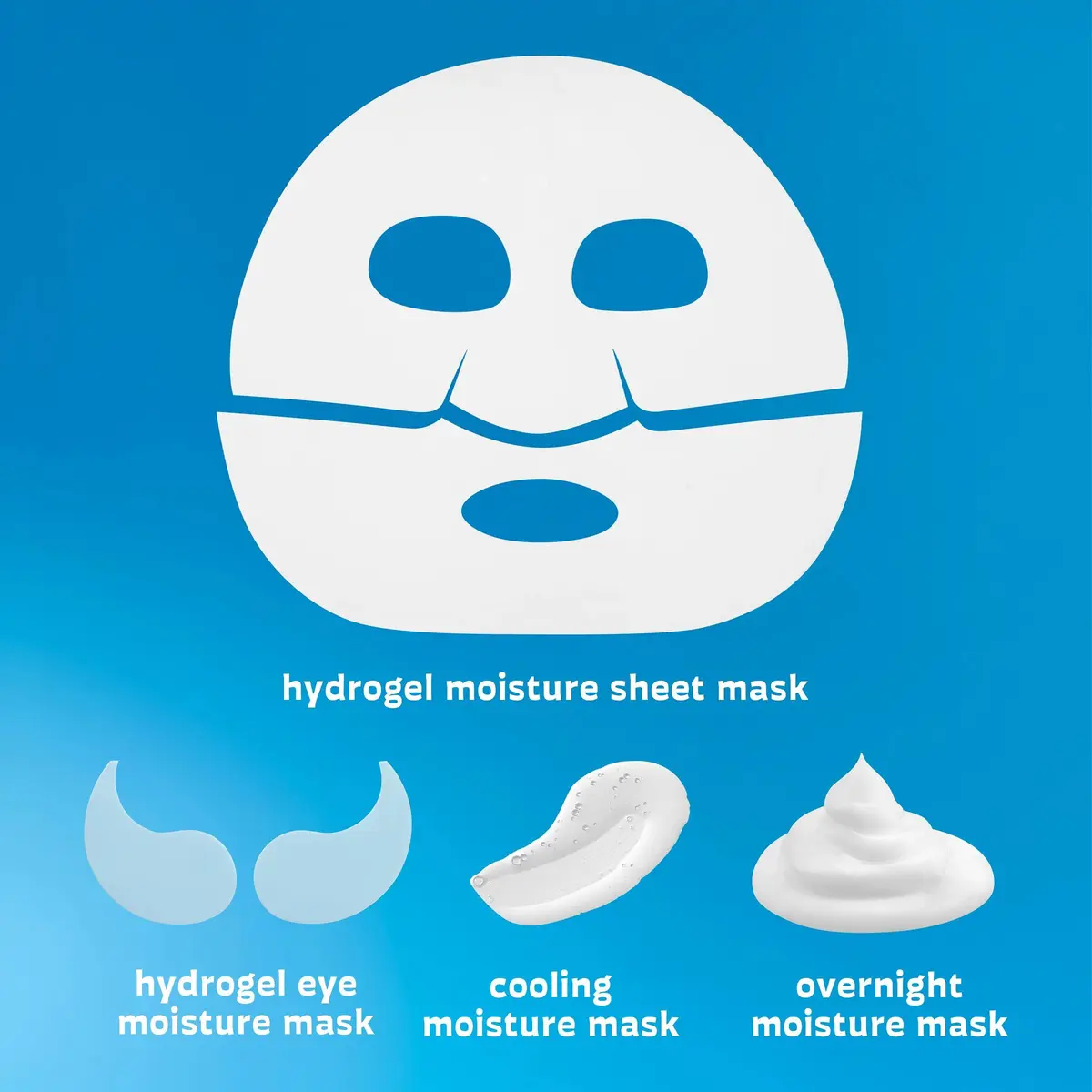 Freeman 4 Piece Moisture Mask Face Set, Hydrating Face Masks | Hydrate & Refresh Skin - view 2