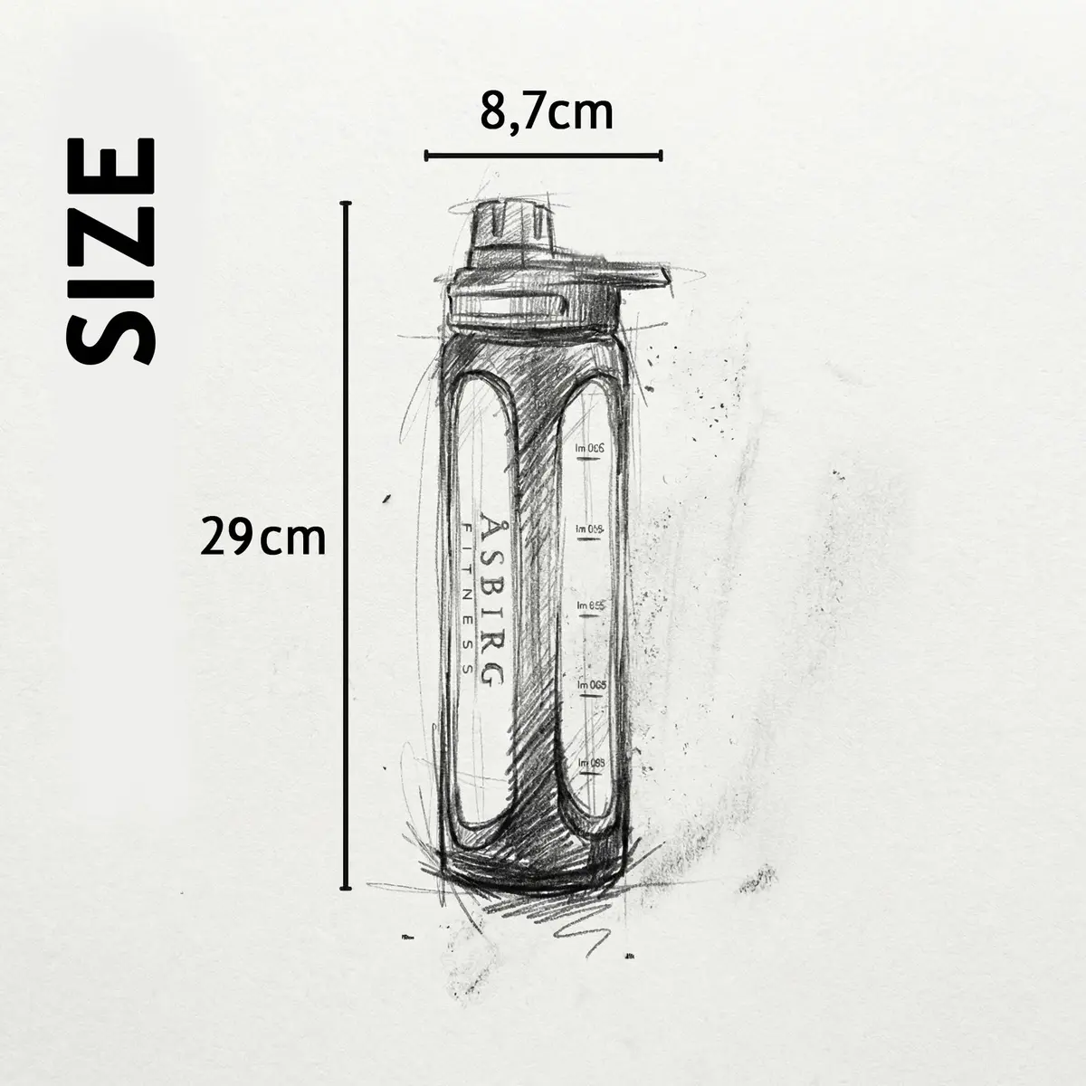 Asbirg 2.0 | 35 oz Glass Protein Shaker Bottle – BPA-Free, Leakproof Lid, Stainless Steel Mixing Ball & Silicone Sleeve – Gym Shaker for Smoothies, Shakes & Pre-Workout | Black - view 7