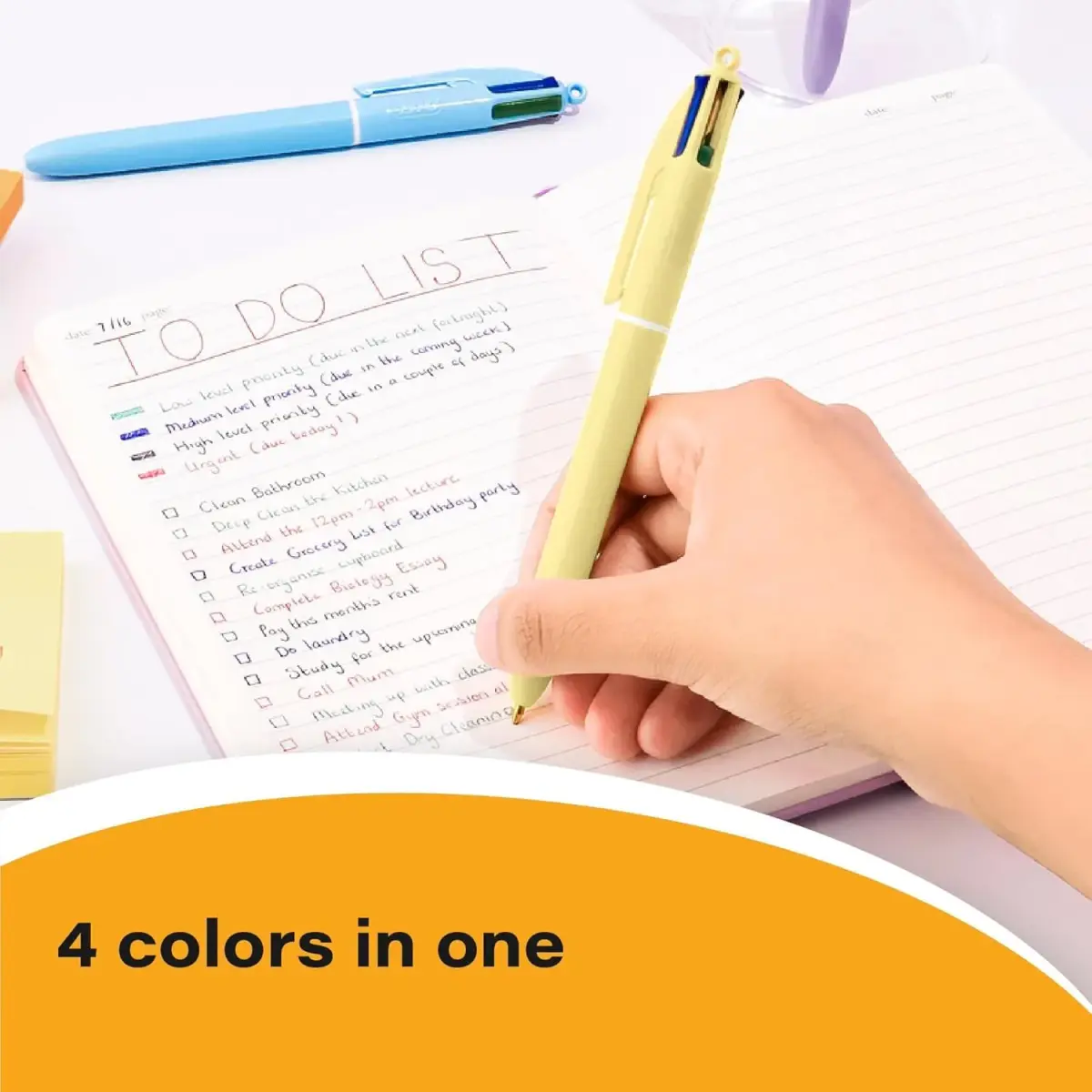 BIC 4 Color Pastel Ballpoint Pen, 1.0 mm Medium Point, 3-Count Set | Smooth Ink Flow - view 5