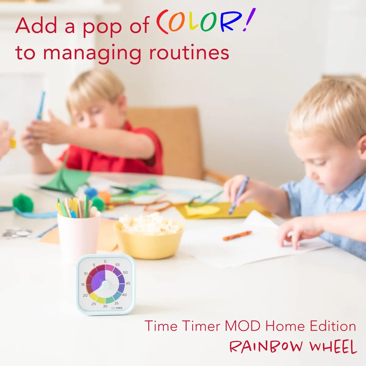 Time Timer MOD Home Edition Rainbow Wheel Visual Countdown Timer 60 Minute | Silent Operation for Kids & Students - view 2