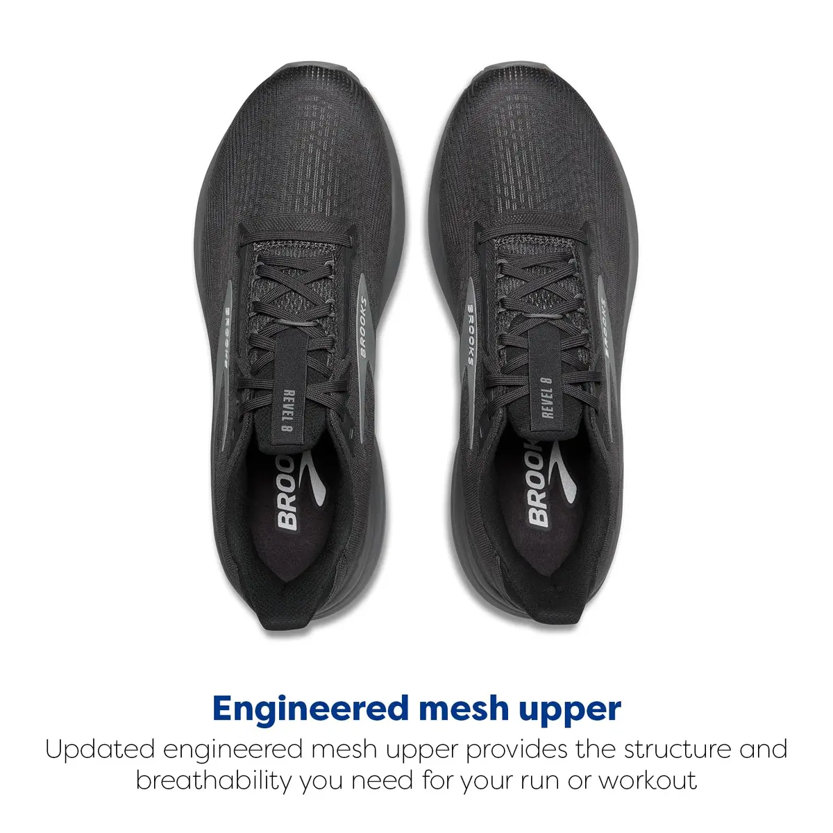 Brooks Revel 8 Neutral Running & Walking Shoe - Primer Grey/Blackened Pearl 10 Wide | Breathable, Cushioned, Versatile - view 4