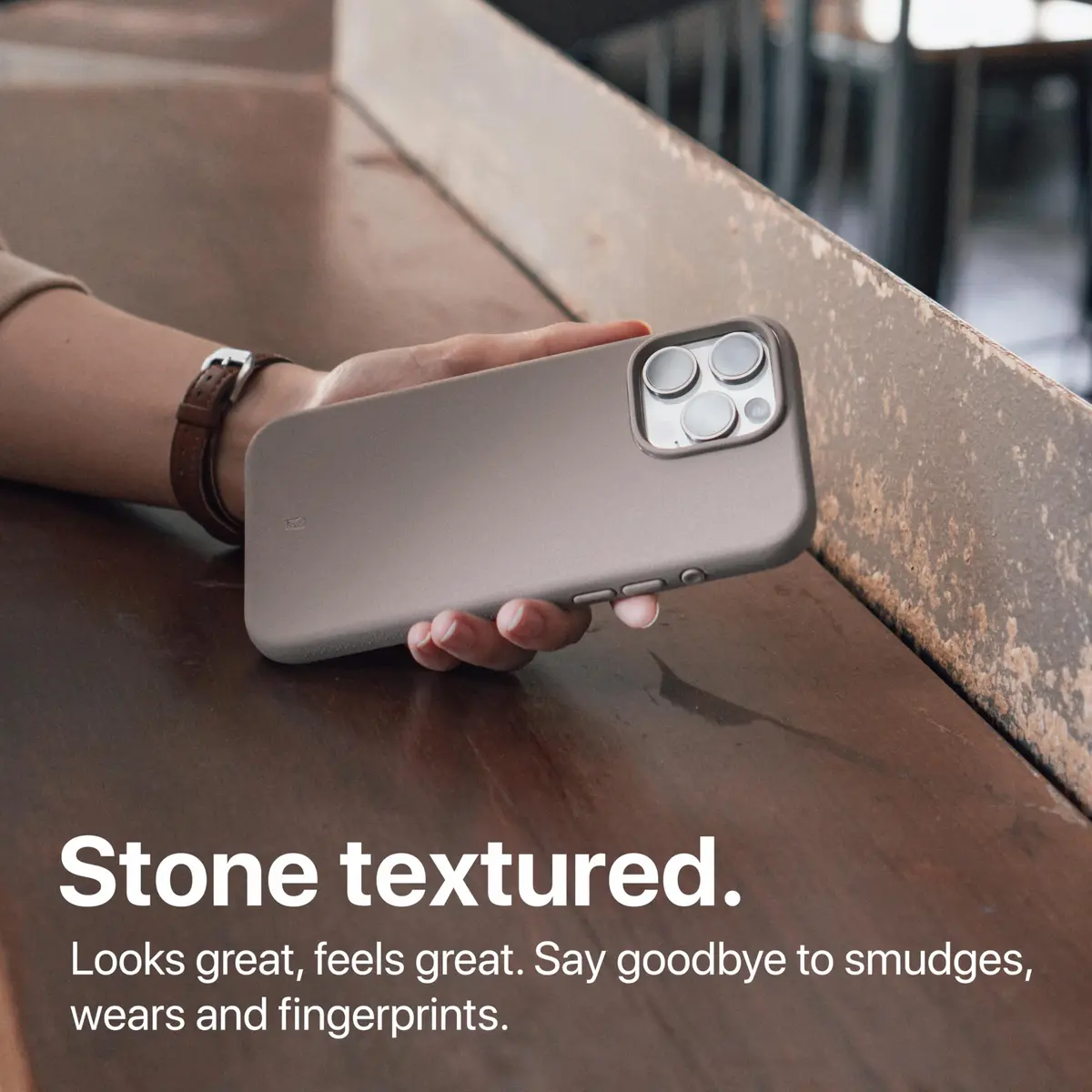 TineeOwl iPhone 16 Pro Max Magnetic Case with Camera Control Button, 16.6cm (6.5in) | Grippy Stone Textured TPU - view 5