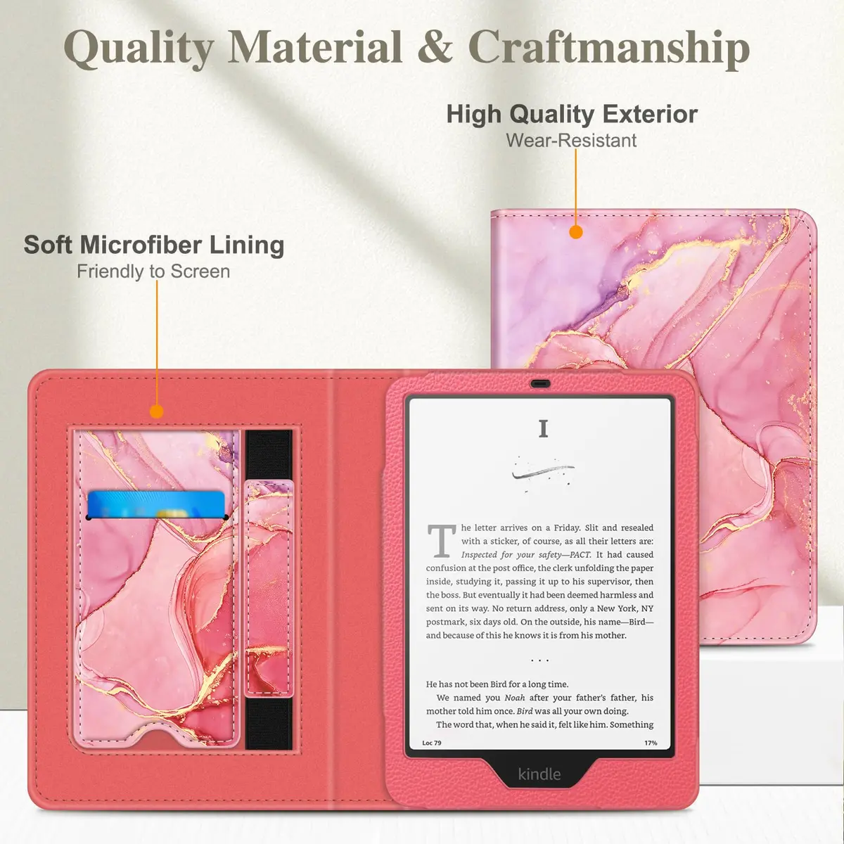 FINTIE Case for 7"/6.8" Kindle Paperwhite 12th/11th Gen & Kindle Colorsoft | Premium PU Leather, Foldable Stand, Card Slot, Auto Sleep/Wake - view 8