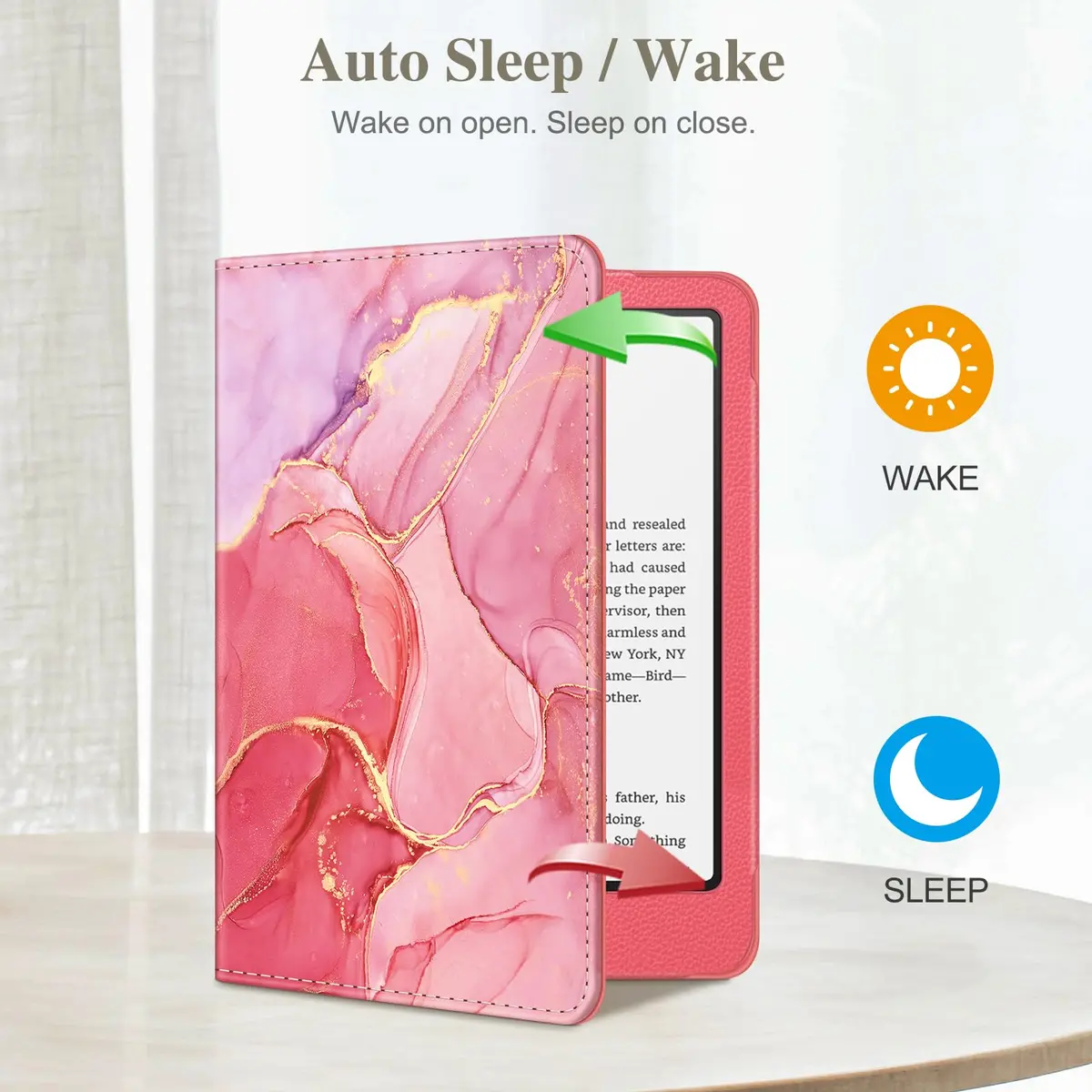 FINTIE Case for 7"/6.8" Kindle Paperwhite 12th/11th Gen & Kindle Colorsoft | Premium PU Leather, Foldable Stand, Card Slot, Auto Sleep/Wake - view 3