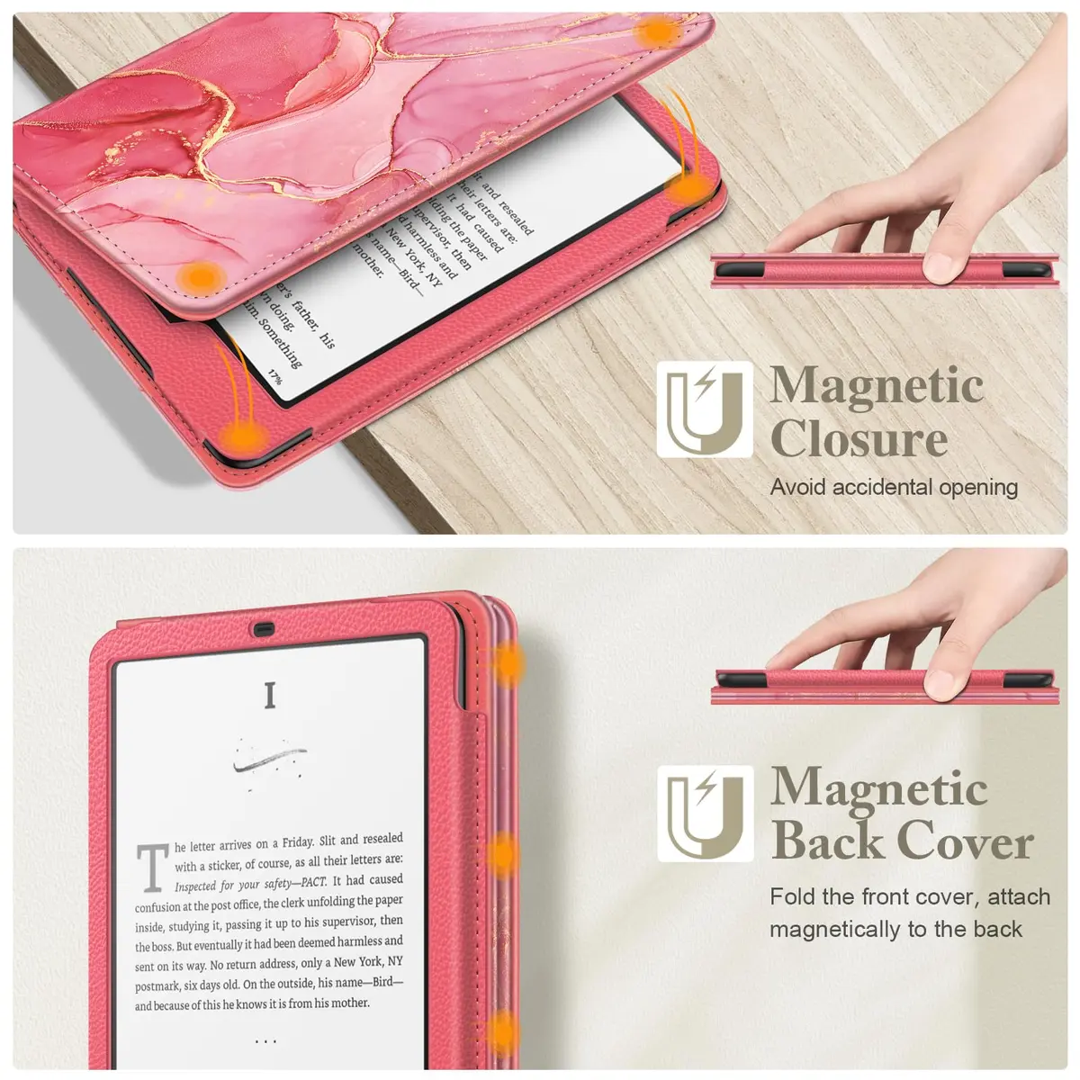 FINTIE Case for 7"/6.8" Kindle Paperwhite 12th/11th Gen & Kindle Colorsoft | Premium PU Leather, Foldable Stand, Card Slot, Auto Sleep/Wake - view 4