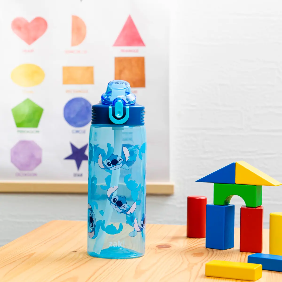 Zak Designs Disney Stitch 25oz Leak-Proof Kids Water Bottle | BPA-Free, Dishwasher Safe, Reusable - view 2