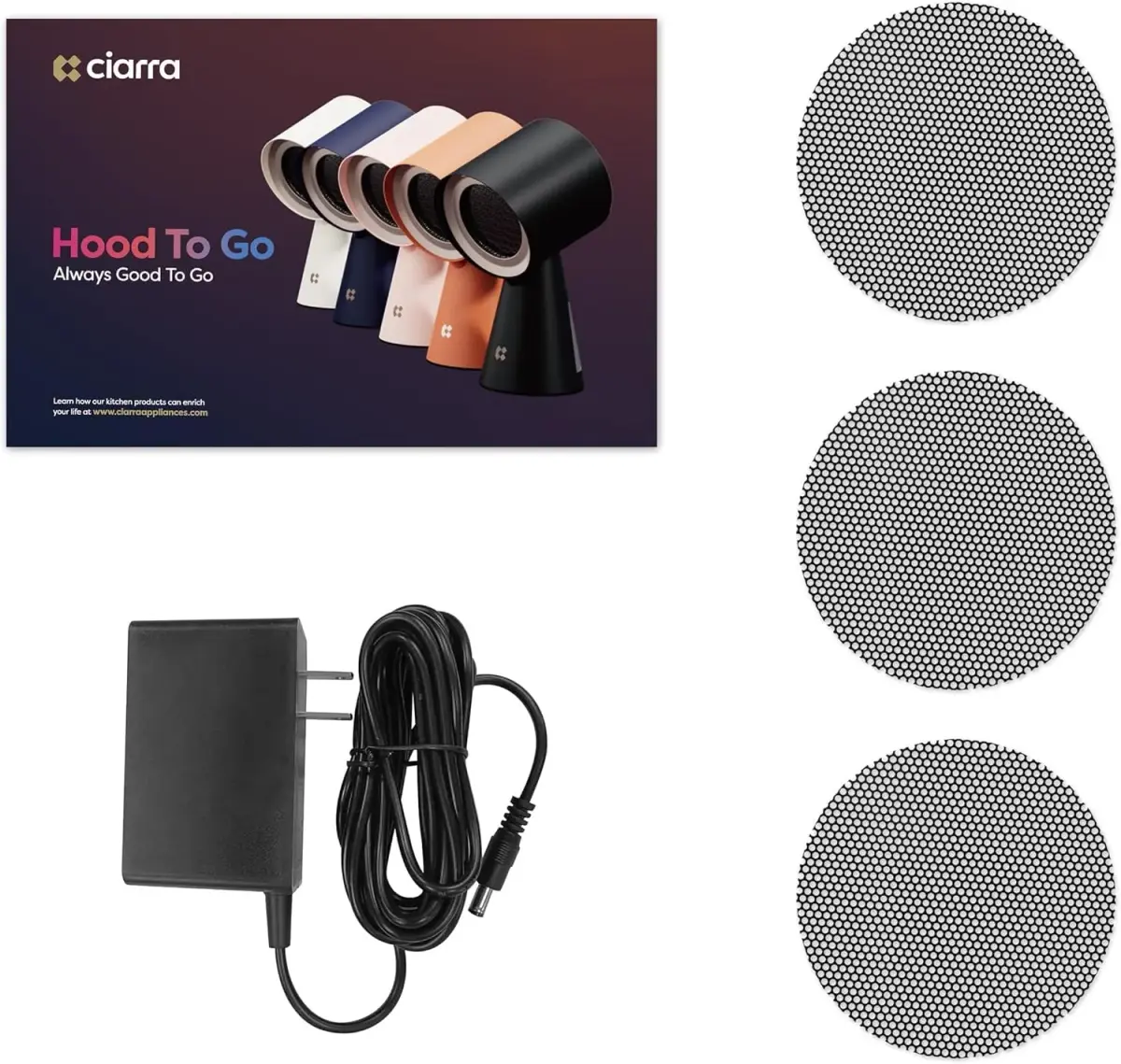 CIARRA Orange Portable Range Hood with 3-Layer Filtration & 2-Speed Fan | Compact Kitchen Exhaust Vent for Small Spaces - view 9