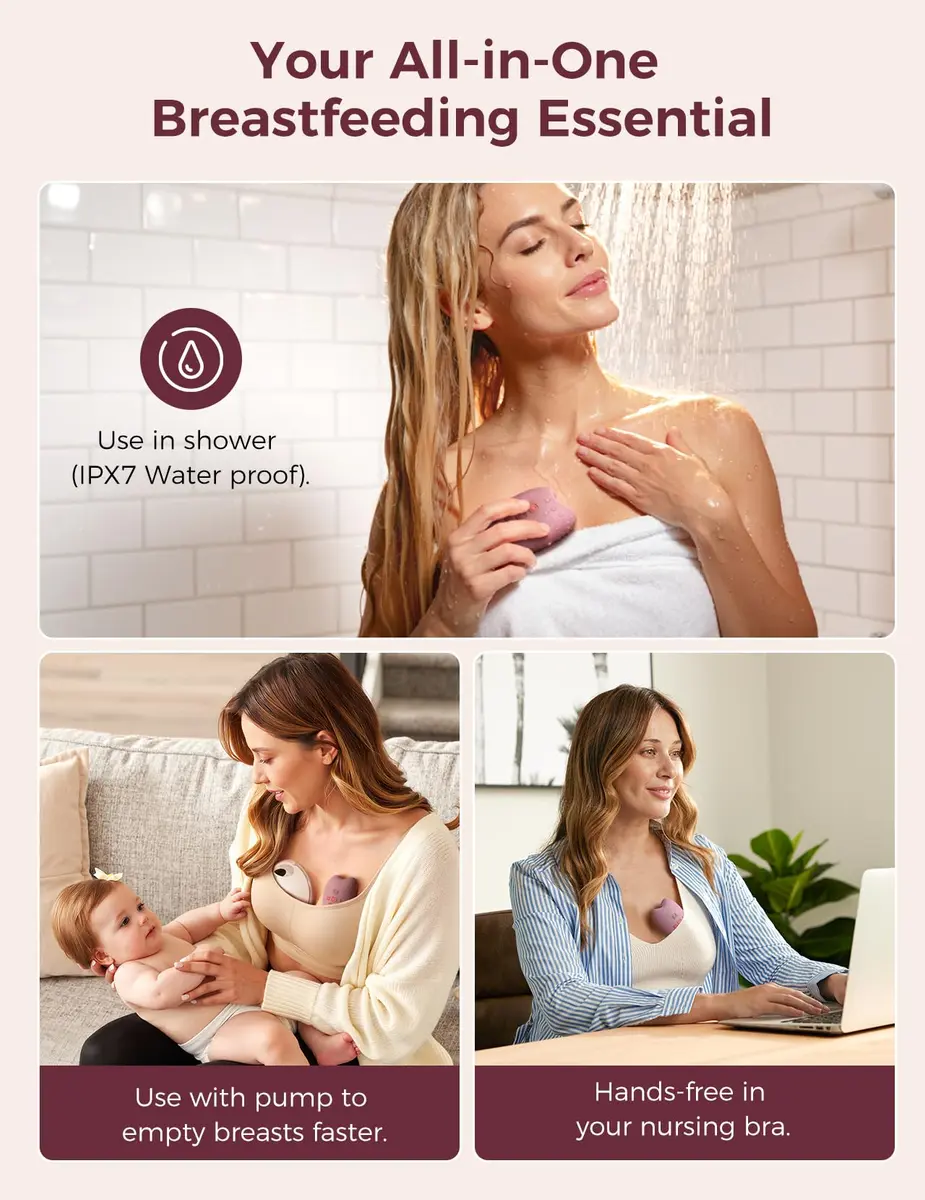 Momcozy A1Pro Lactation Massager with Heat & Vibration | Breastfeeding Essential for Nursing Moms - view 7