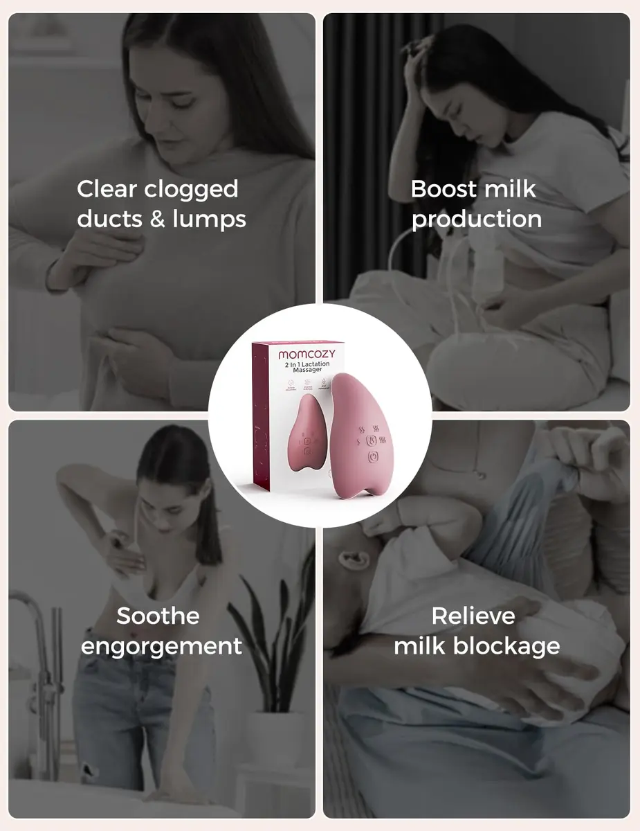 Momcozy A1Pro Lactation Massager with Heat & Vibration | Breastfeeding Essential for Nursing Moms - view 2