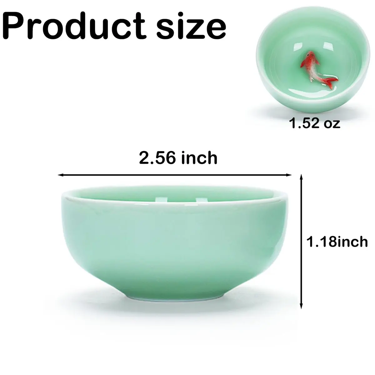 Fashion & Lifestyle Set of 6 Chinese Handmade Ceramic Kung Fu Tea Cups | 1.52 oz/45 ML, Porcelain Teaware - view 4