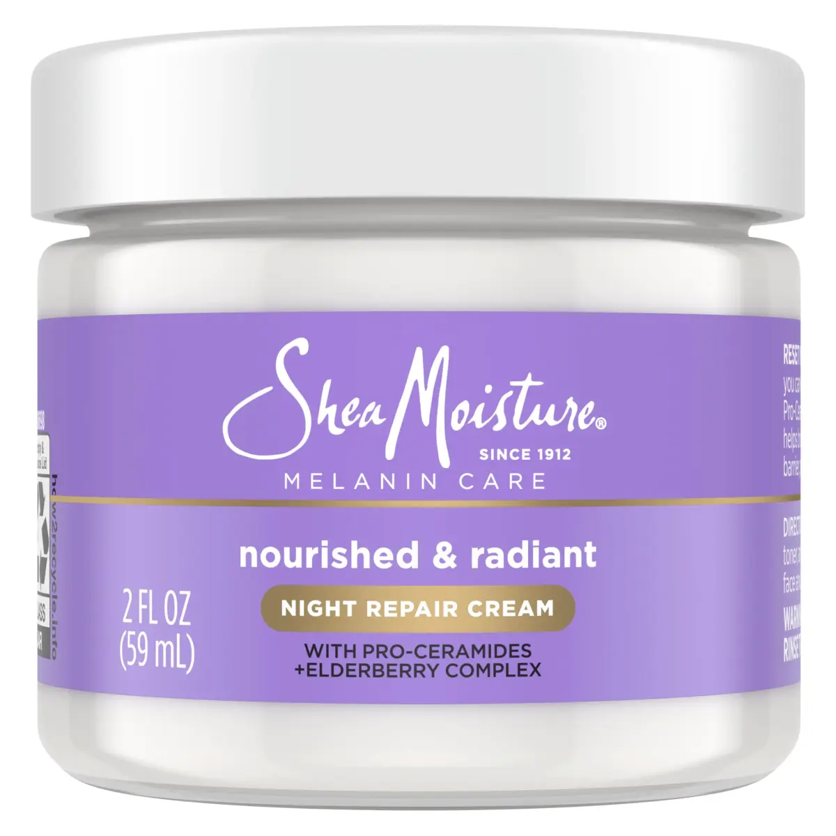 Shea Moisture Melanin Care Night Repair Cream 59 ml (2 oz) | Strengthens Skin's Moisture Barrier - main product image