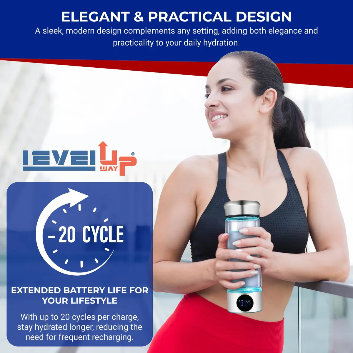 Level Up Way Water Purification Unit 300ml | Hydrogen Generator with SPE PEM Tech - view 3
