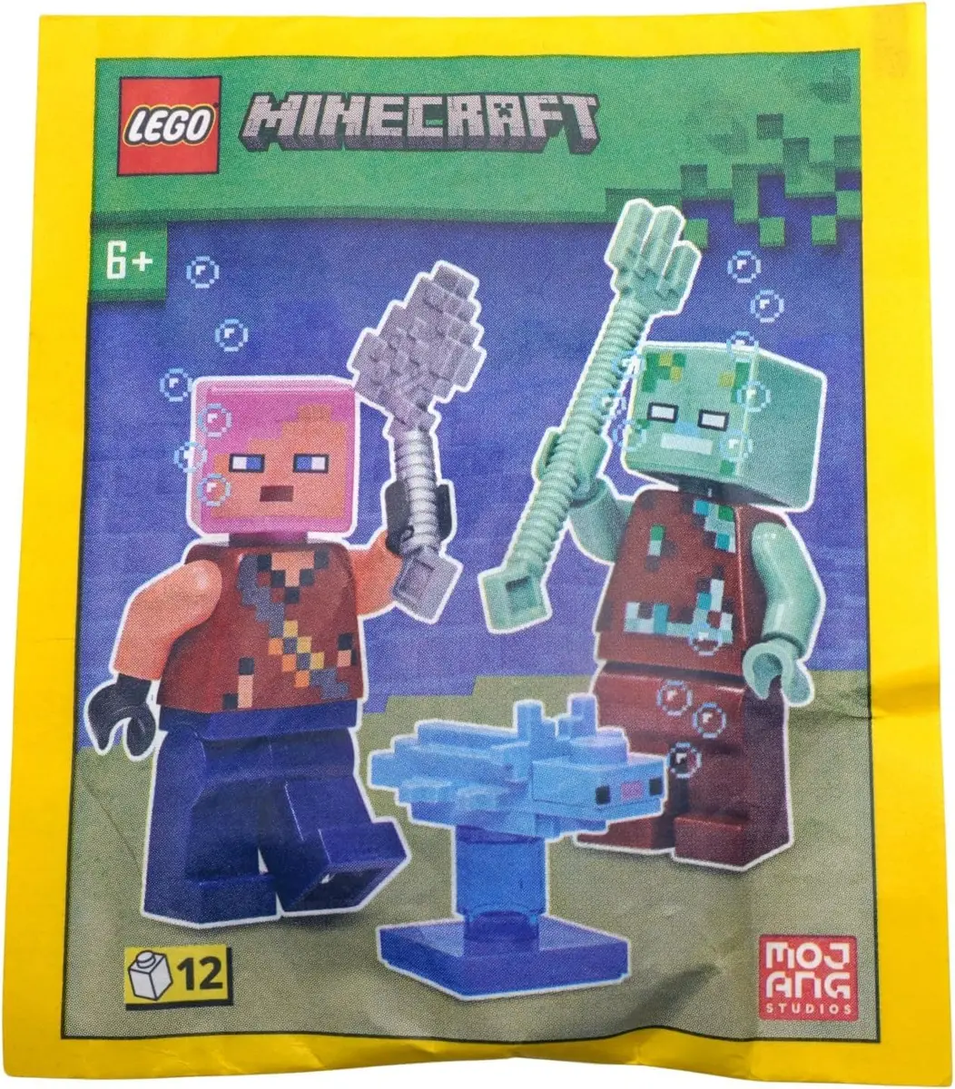 LEGO Minecraft: Adventurer with Drowned & Axolotl | 6+ | Authentic LEGO Figure for Kids - view 5