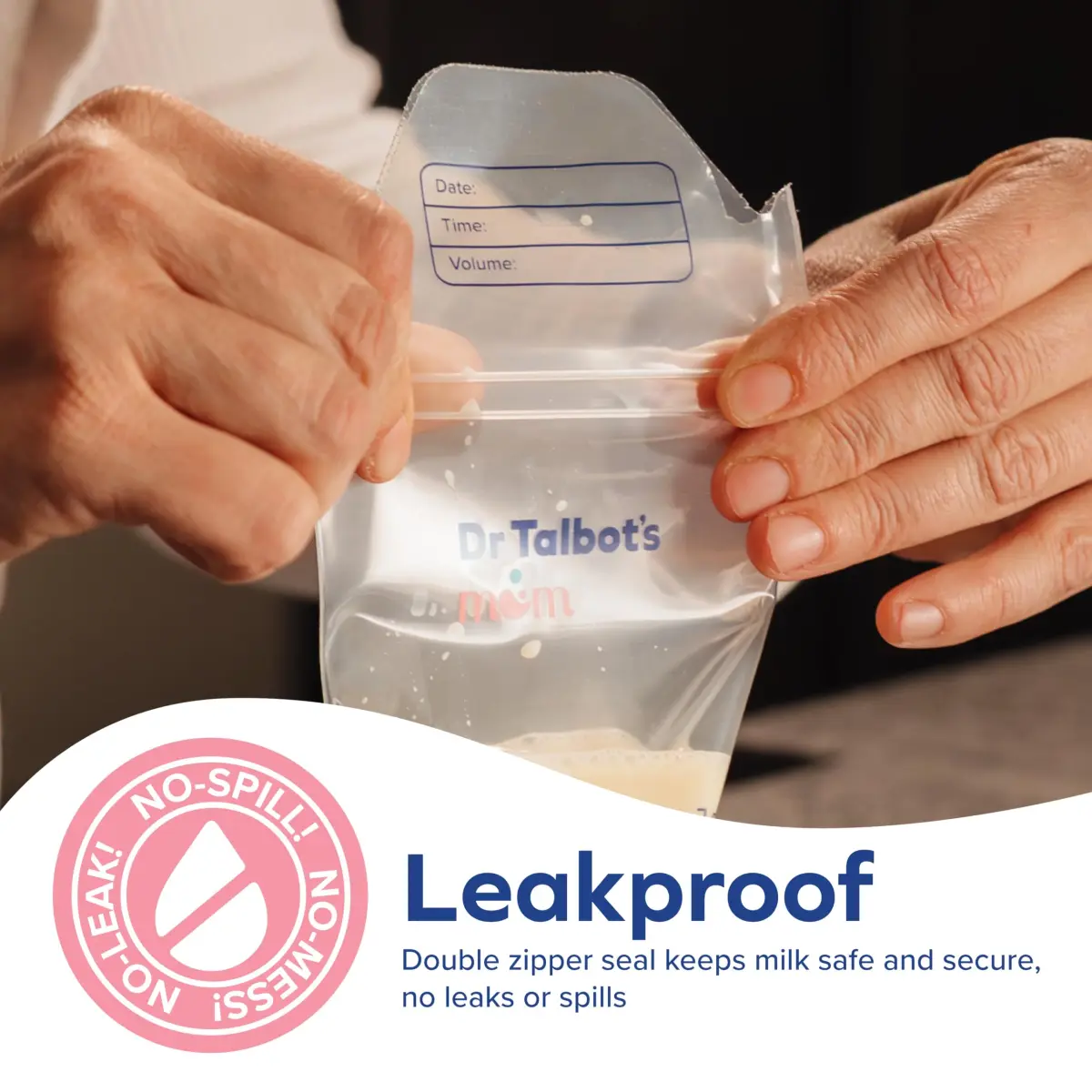 Dr. Talbot's Mom Breastmilk Storage Bags (50 Count, 8oz/240ml) | Puncture-Resistant & Freezer-Safe - view 6