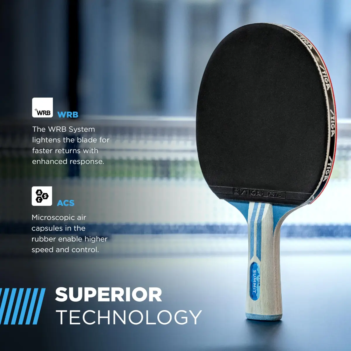 STIGA Summit Ping Pong Paddle - 5-Ply Ultra-Light Blade - 2mm Tournament-Approved Sponge - Flared Handle - view 5