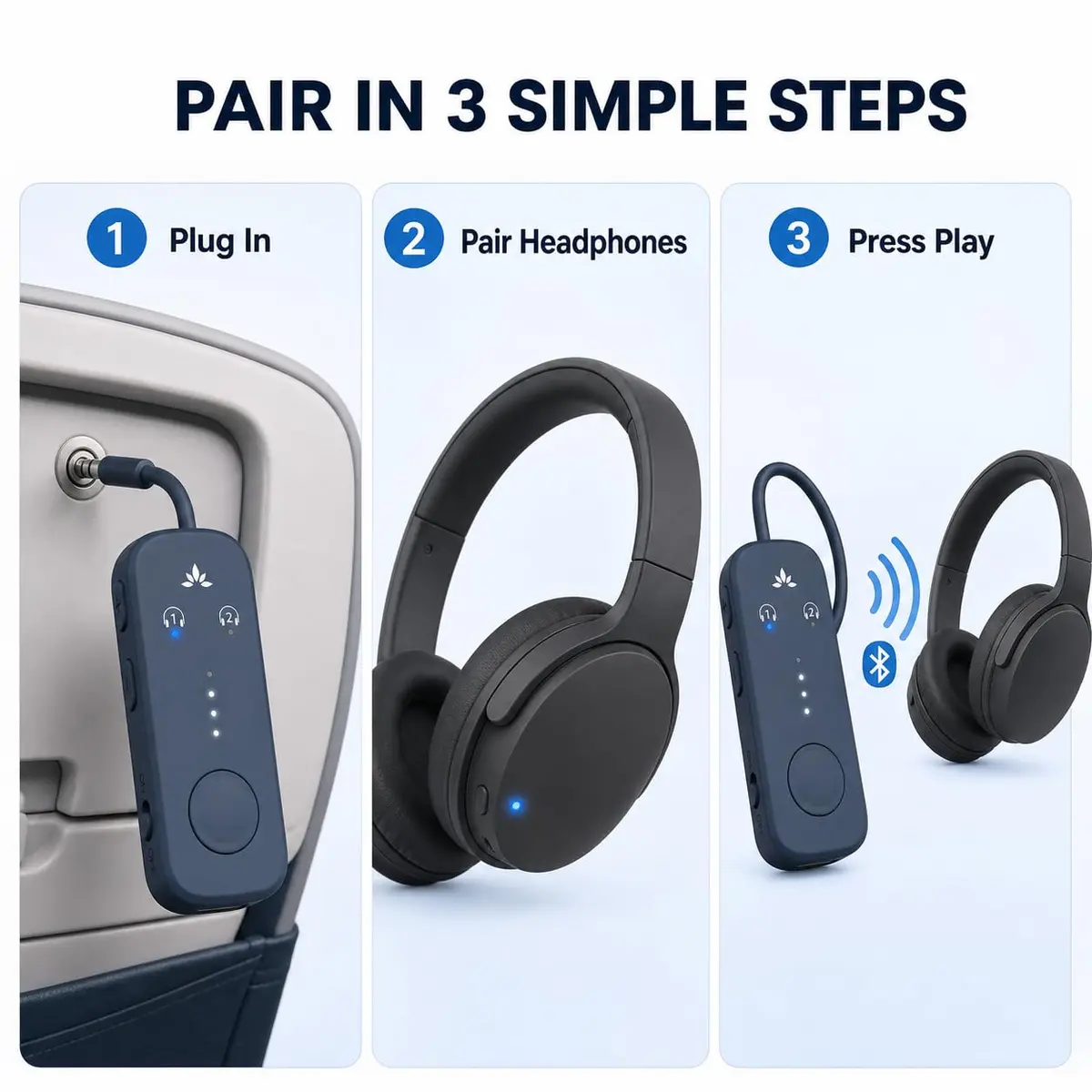 Avantree Relay Bluetooth Transmitter for 2 Headphones | 25-Hour Battery, aptX Adaptive - view 5