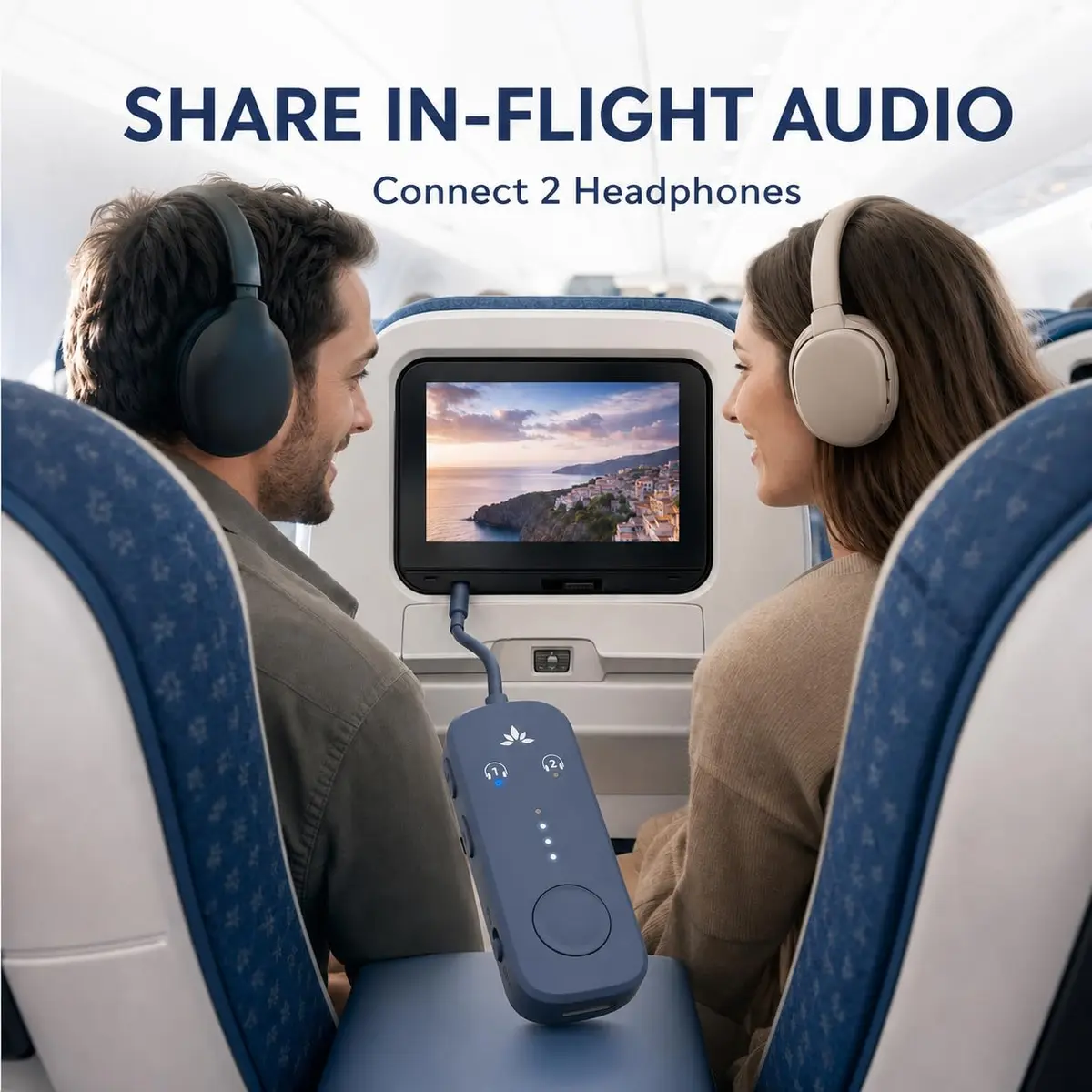 Avantree Relay Bluetooth Transmitter for 2 Headphones | 25-Hour Battery, aptX Adaptive - view 2