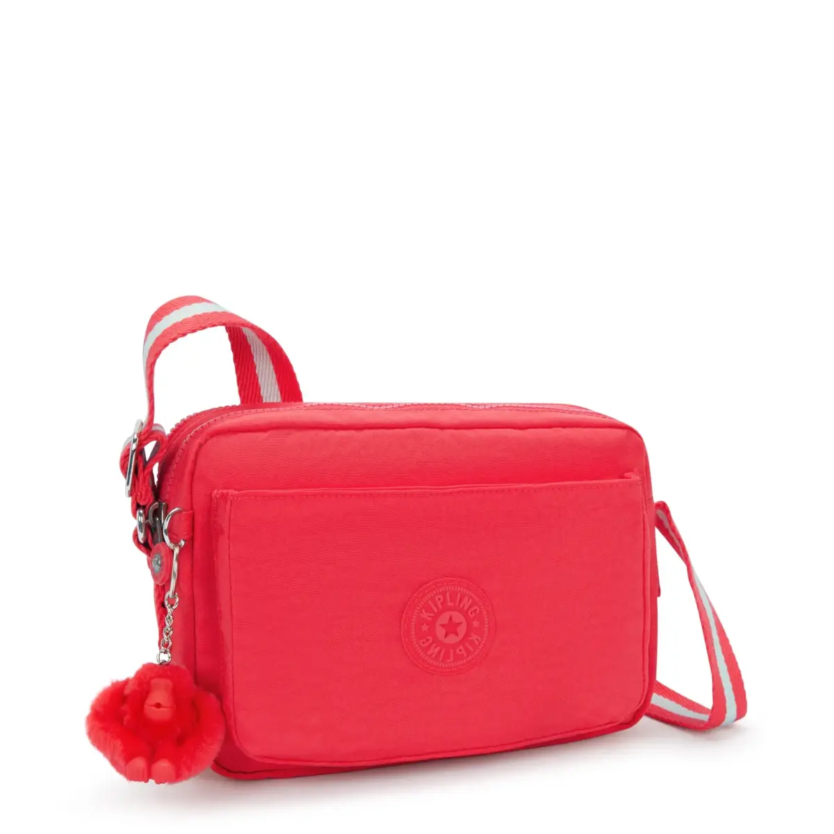 Kipling Abanu Medium Crossbody Bag, Escape Red, 24cm (9.5"L x 6.75"H x 3.5"D) | Lightweight Water-Resistant Nylon Daypack - view 4
