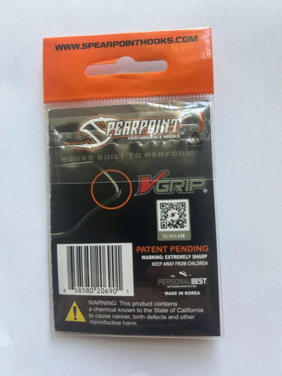 Spearpoint SSW-S50-06 Straight Shank Worm Hook | 6 Pack S 5/0 | High Carbon Steel, VGrip Technology - view 2