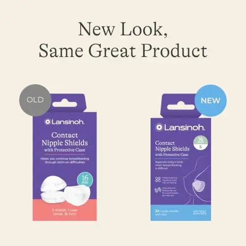 Lansinoh Contact Nipple Shields 16mm (0.63 inch) | Ultra-Thin Silicone for Latch-On Support - view 2