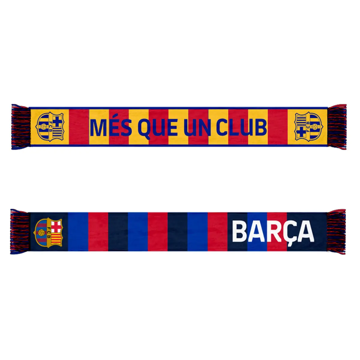 Icon Sports FC Barcelona Soccer Scarf Reversible Acrylic Unisex | Official Licensed Fan Gear - view 2