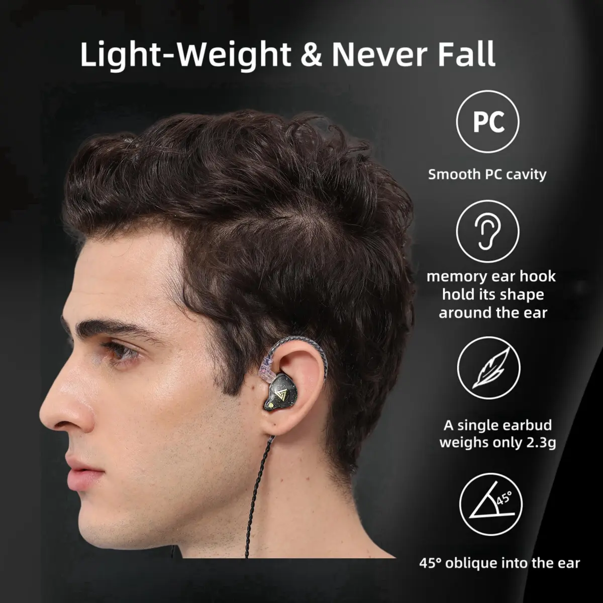 HJX QKZ AK6 Pro Wired In-Ear Monitor Headphones with Mic | 11mm Dynamic Driver, Deep Bass Sound, Passive Noise Isolation - view 7
