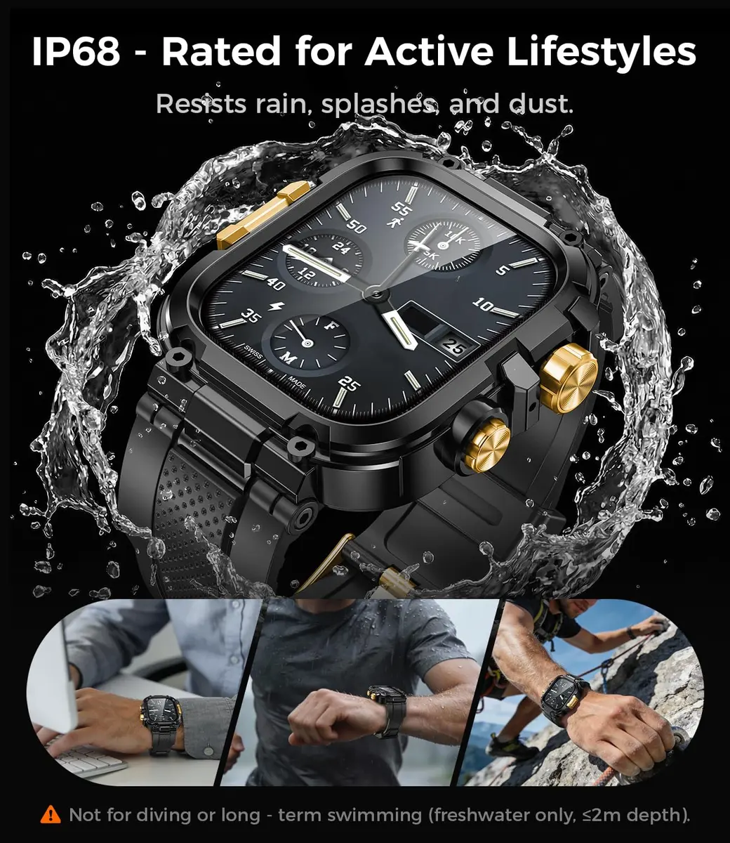 Goton Rugged Sport Band with Case for Apple Watch 44mm | Heavy-Duty Water-Resistant Armor - view 2